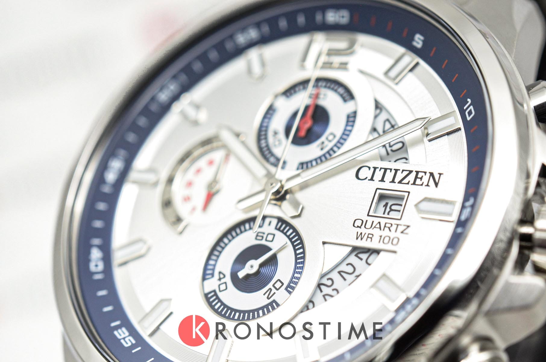 Citizen Citizen Chronograph AN3690-56B кварцевые мужские часы часы крупный план антрацитовый циферблата