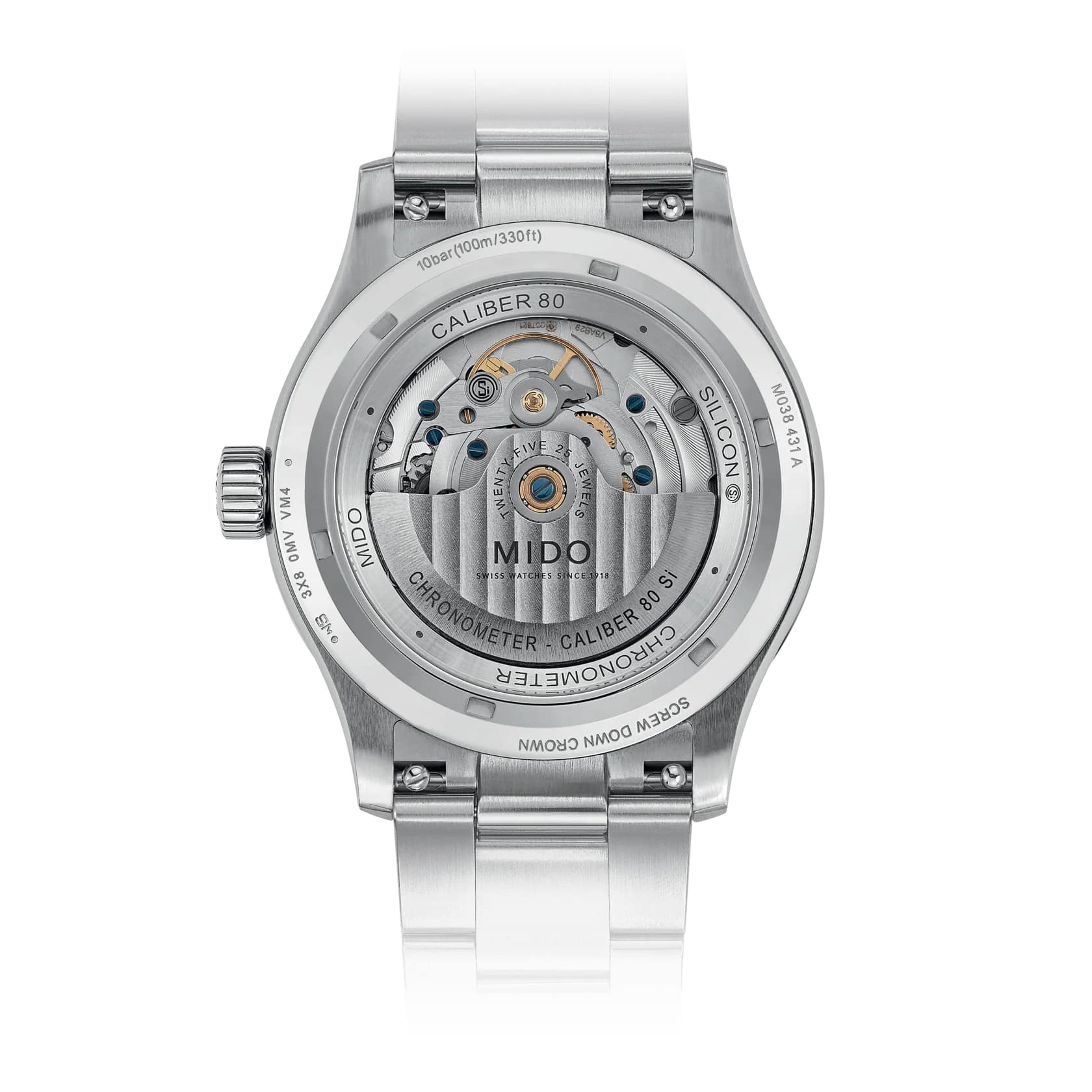 Mido Mido Multifort M Chronometer M038.431.11.097.00 , наручные мужские часы фото под углом
