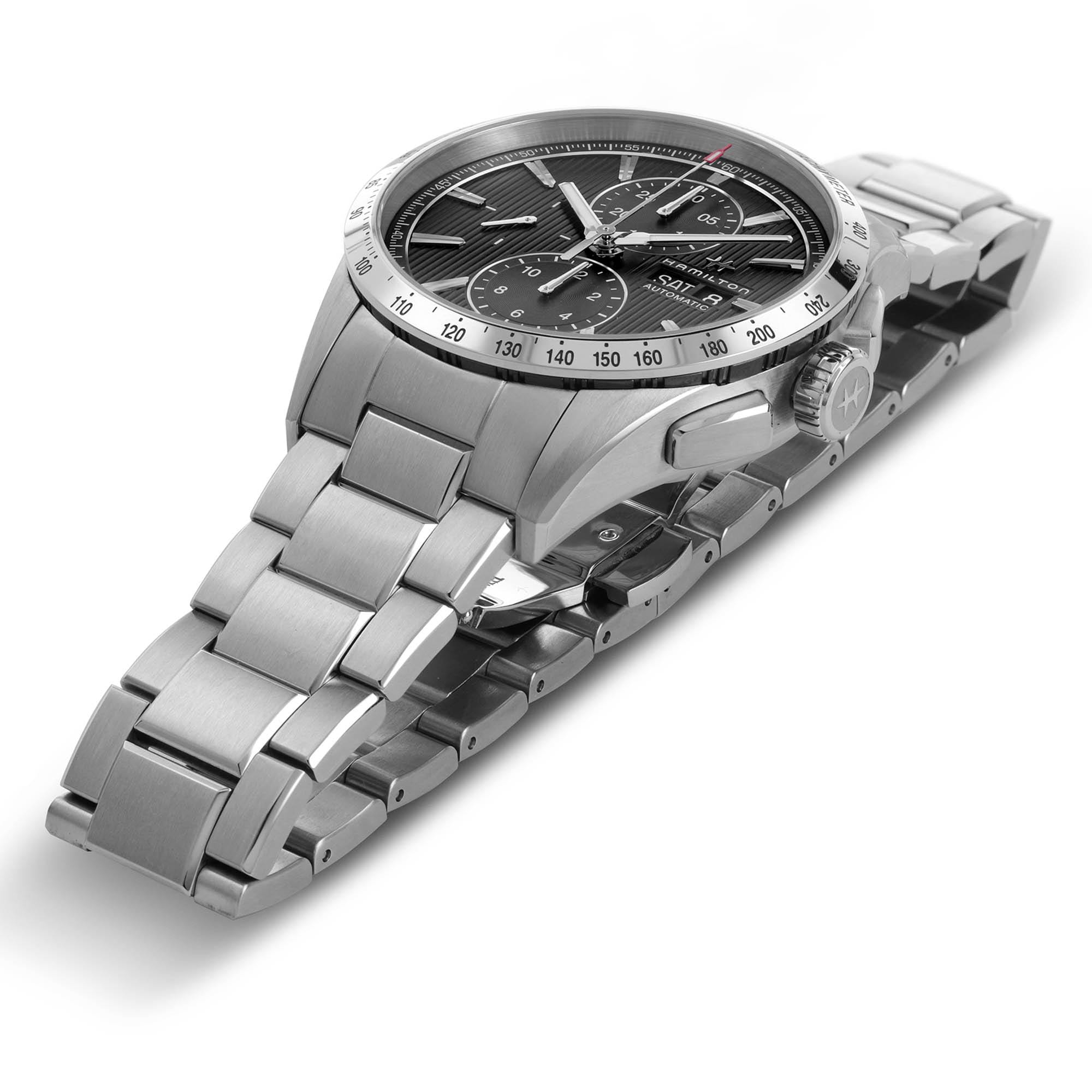 Оригинальные часы Hamilton Hamilton Broadway Auto Chrono H43516131 механические калибр механизма h-21 общий вид