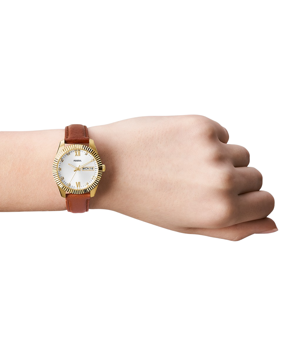 Fossil Fossil Scarlette ES5184 женские часы белый циферблат на запястье