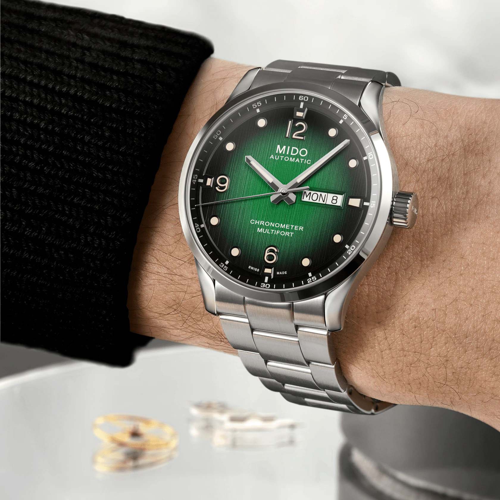 Оригинальные часы Mido Mido Multifort M Chronometer M038.431.11.097.00 механические калибр механизма mido calibre 80 cosc si (на базе eta c07.821) общий вид