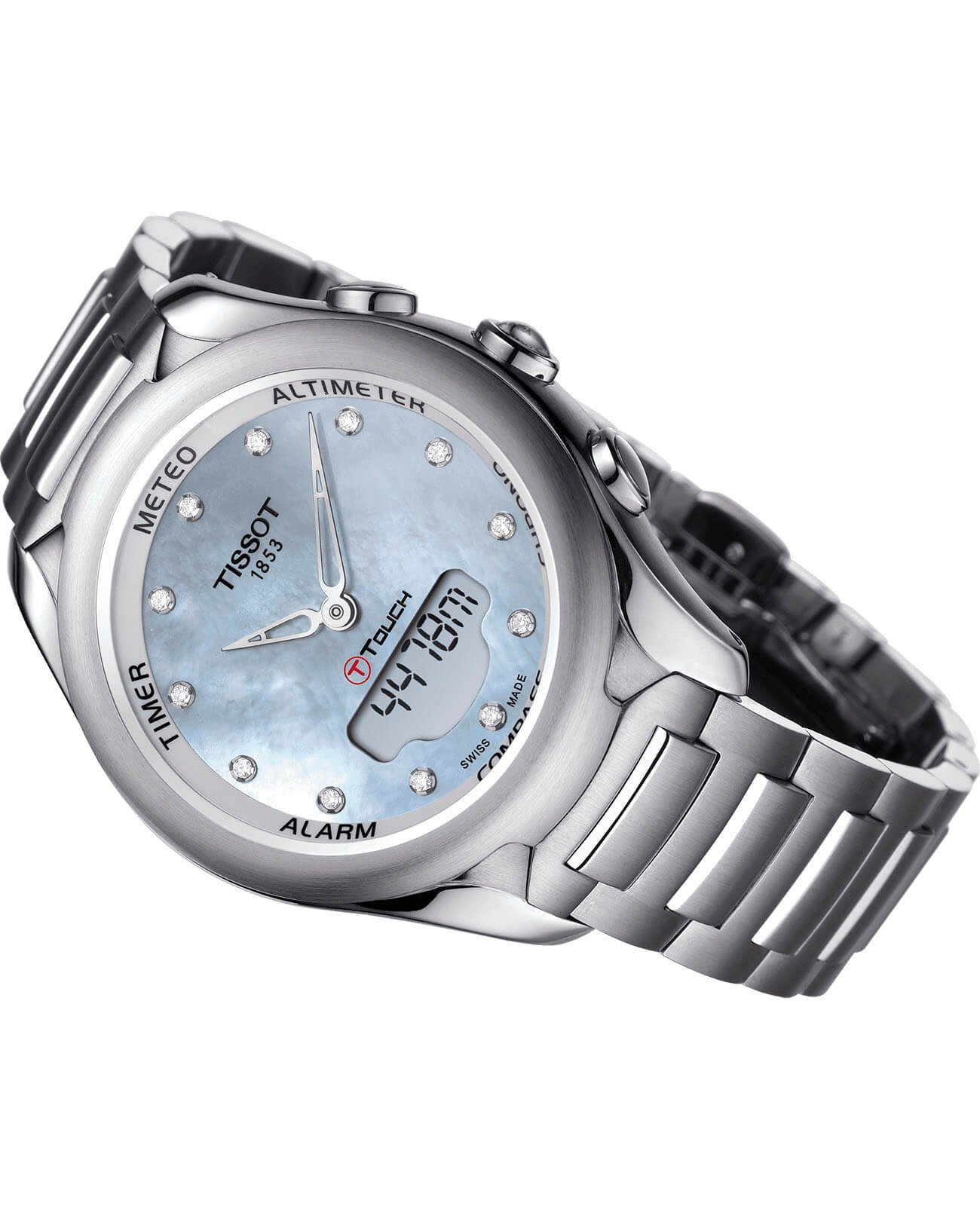 Tissot Tissot T-Touch Lady Solar T075.220.11.106.00 T Touch, наручные женские часы фото под углом