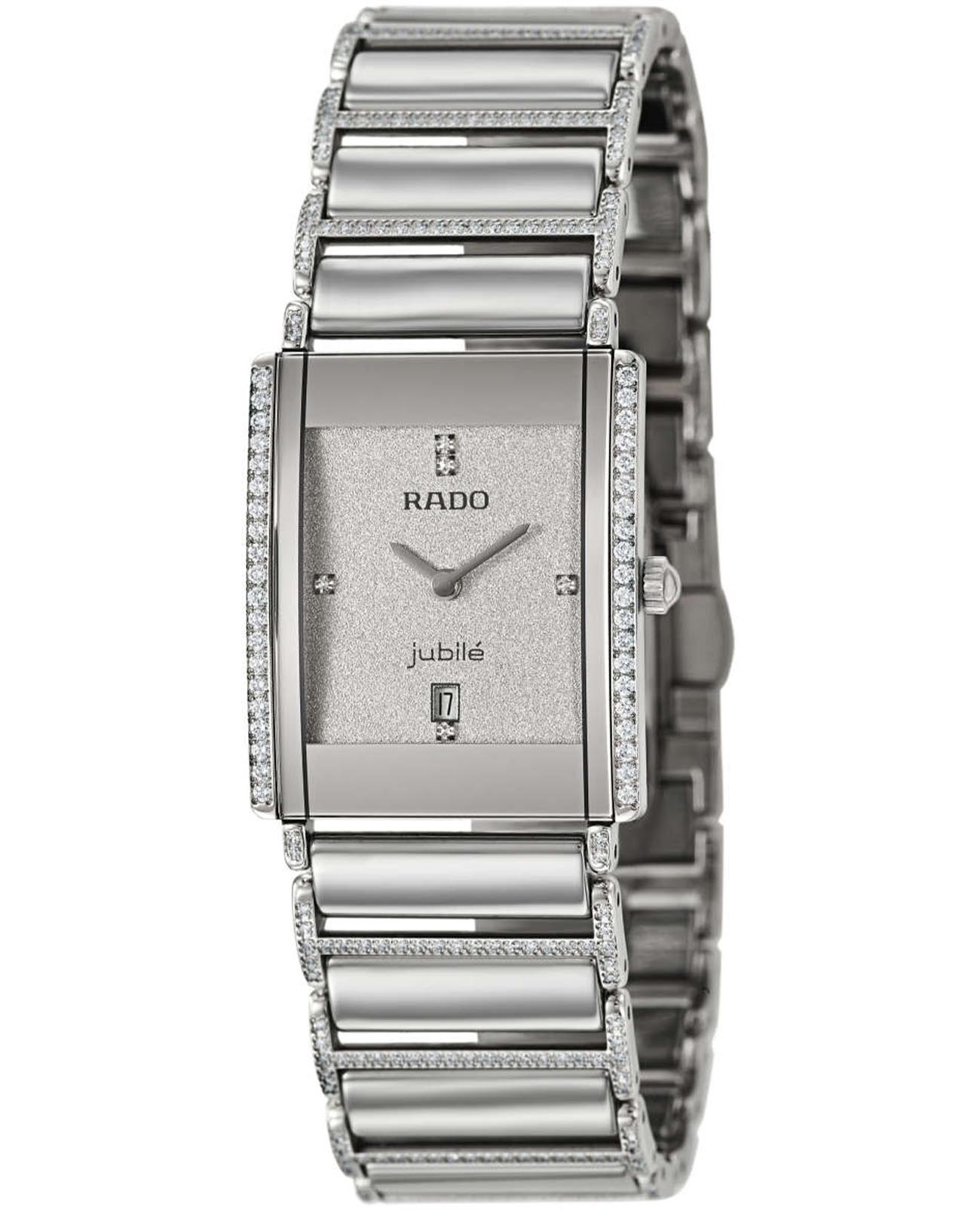 Rado Rado Integral R20671772  R20671772 кварцевые женские часы  циферблат, браслет сталь + высокотехнологичная керамика — вид спереди