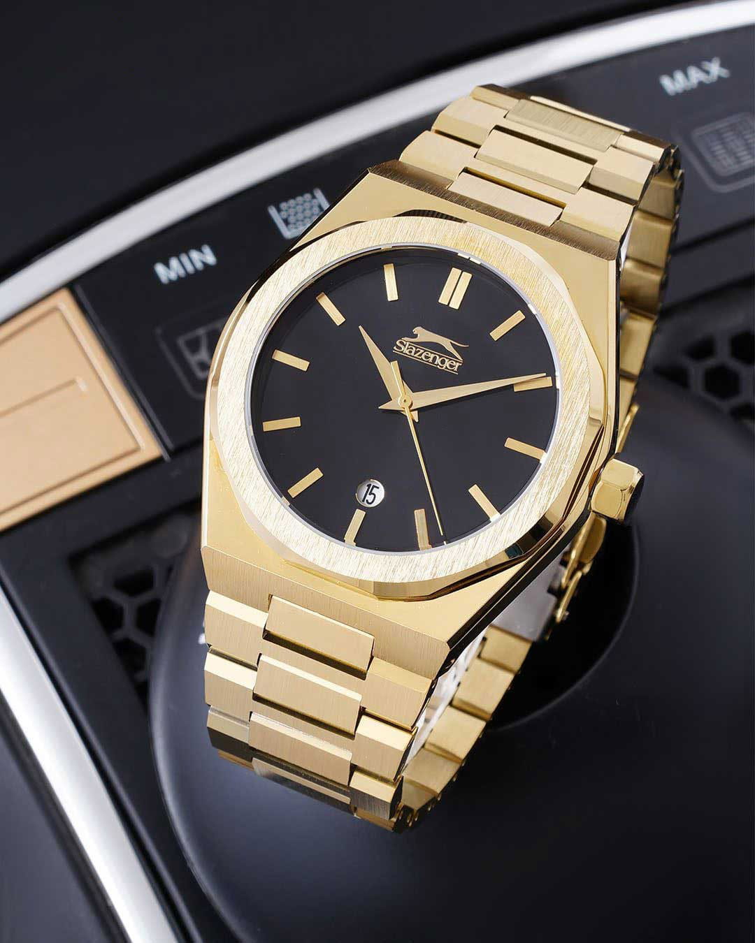 Slazenger Slazenger SL.09.2144.1.05 мужские часы черный циферблат на запястье