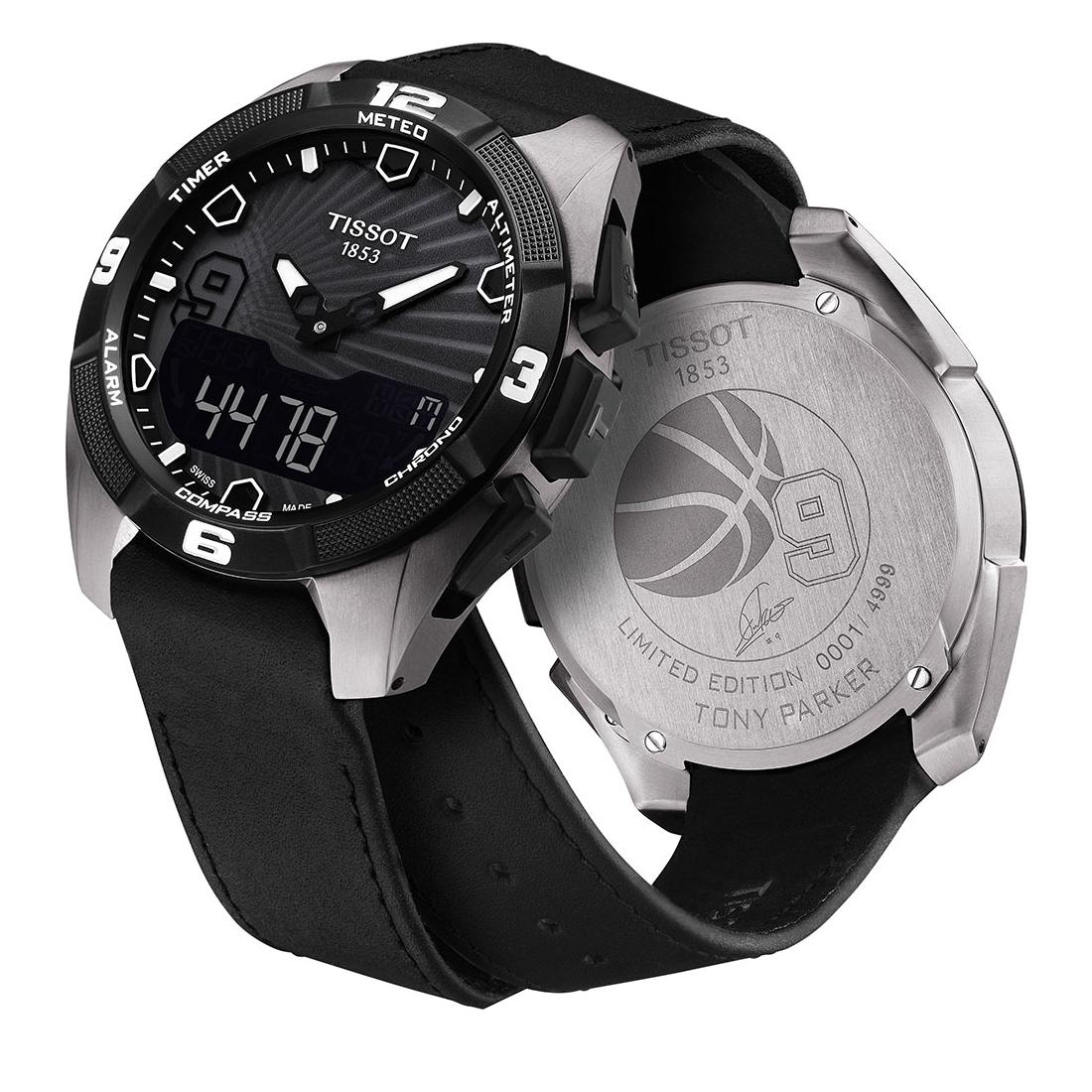 Tissot Tissot T-Touch Expert Solar Tony Parker T091.420.46.061.00, t-sport швейцария мужские часы на браслете кожаный боковой вид