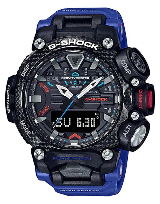 Casio Casio G-Shock GR-B200-1A2  GR-B200-1A2 электронные мужские часы серый циферблат, браслет пластик — вид спереди
