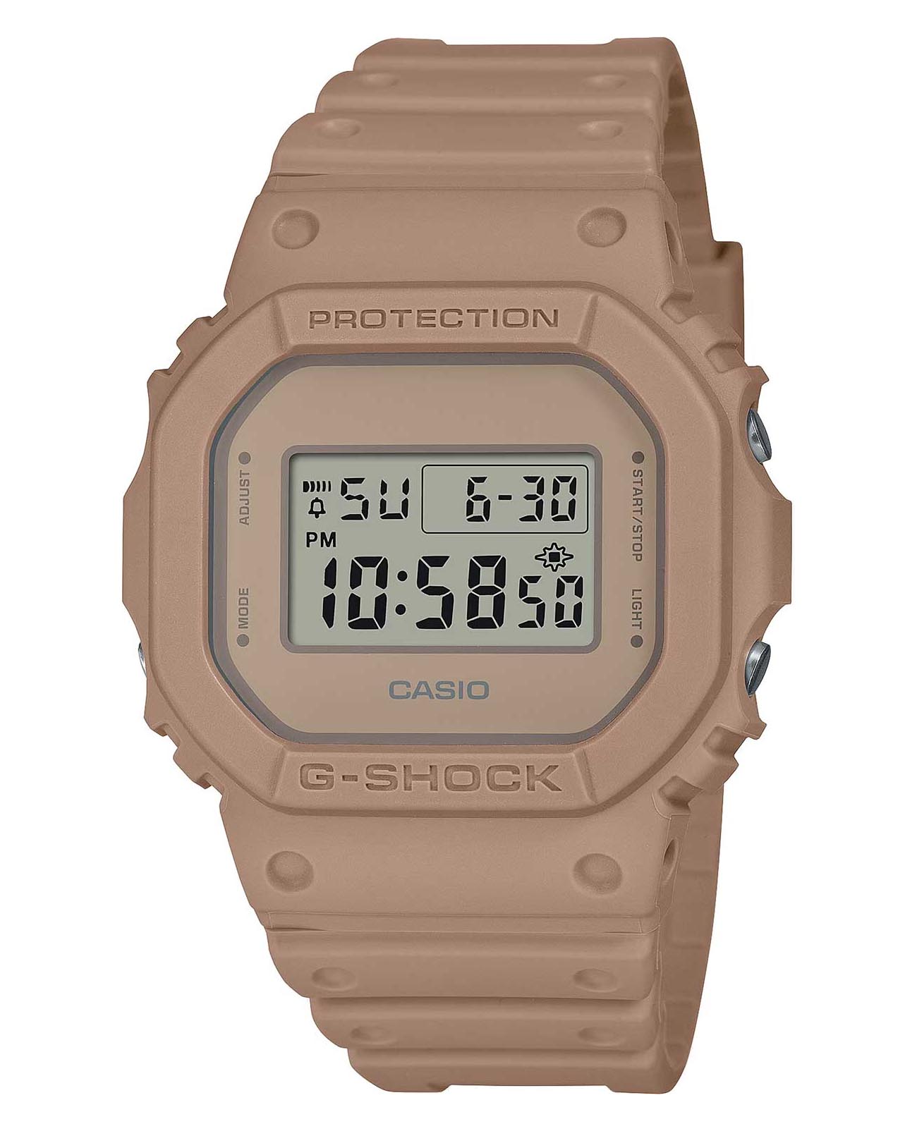 Casio Casio G-Shock DW-5600NC-5DR (DW-5600NC-5) DW-5600 DW-5600NC-5 электронные мужские часы  циферблат, браслет пластик — вид спереди