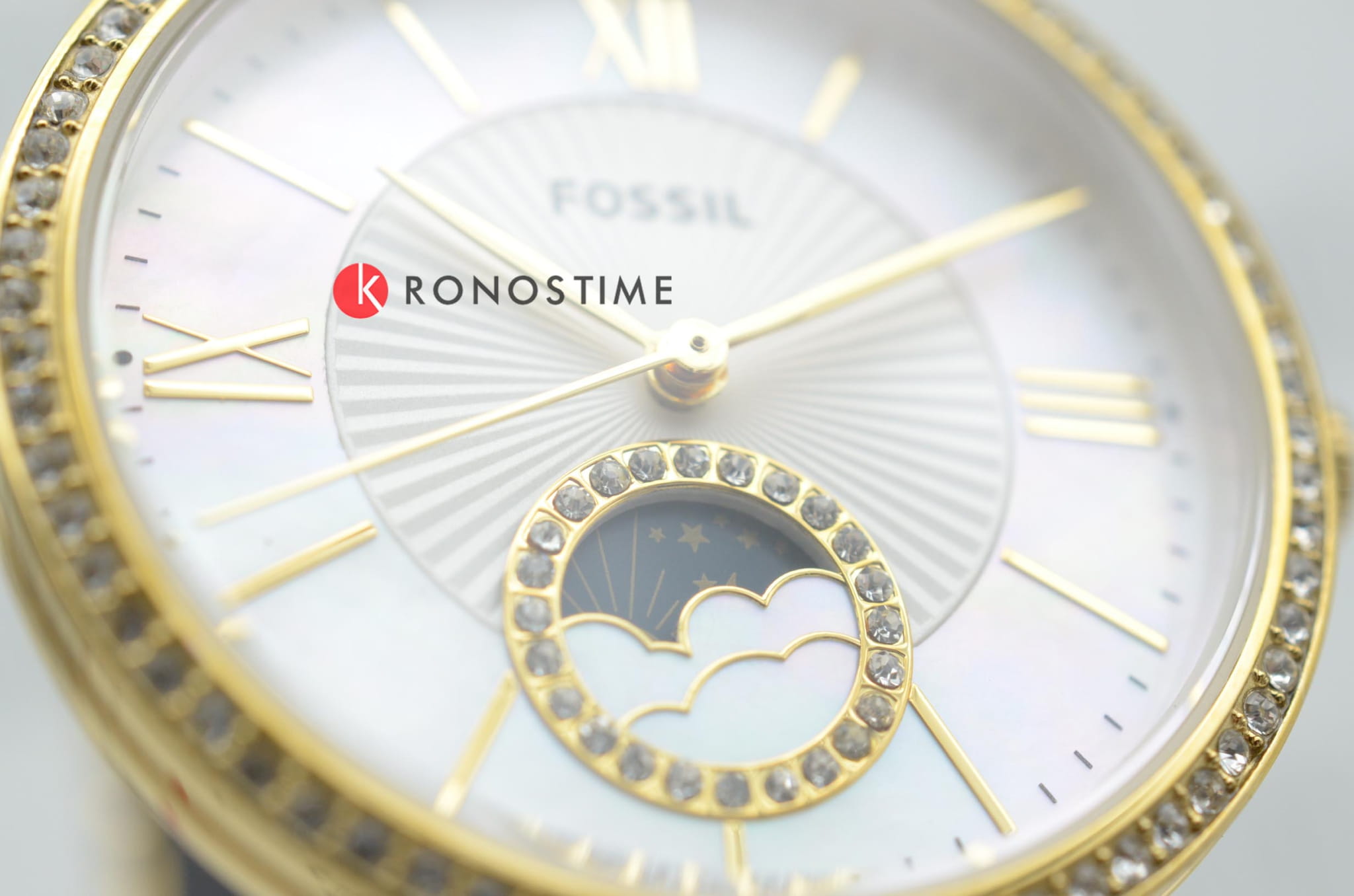 Fossil Fossil Georgia  ES5167,  сша женские часы на браслете сталь с ip покрытием боковой вид