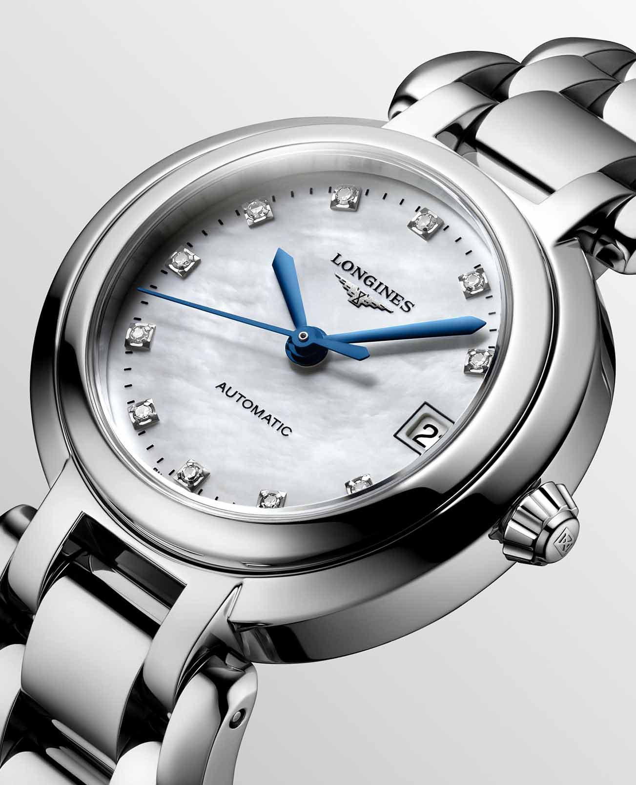 Longines Longines PrimaLuna L8.111.4.87.6 женские часы серебристый циферблат на запястье