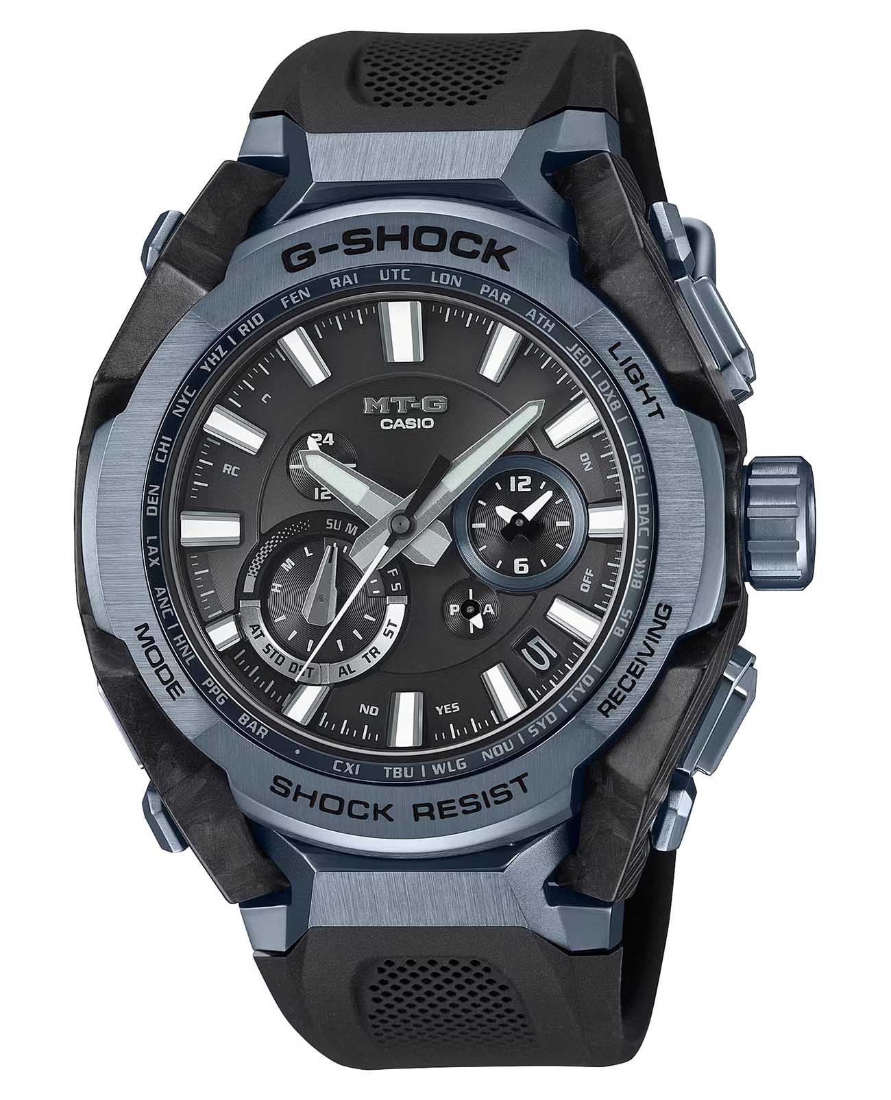 Casio Casio G-Shock Premium MTG-B4000B-1A2DR MTG MTG-B4000B-1A2DR кварцевые мужские часы черный циферблат, браслет полимер — вид спереди