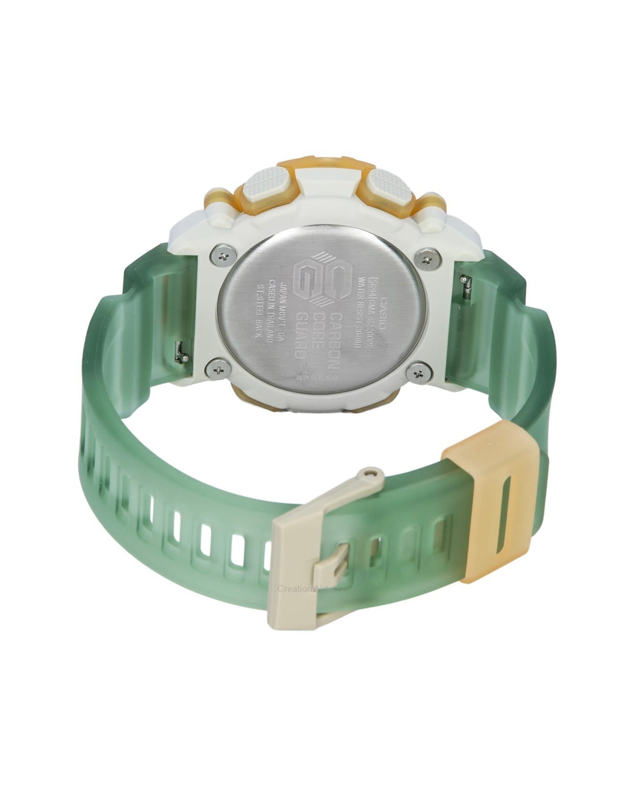 Casio Casio G-Shock GMA-S2200PE-5ADR электронные женские часы часы крупный план бежевый циферблата