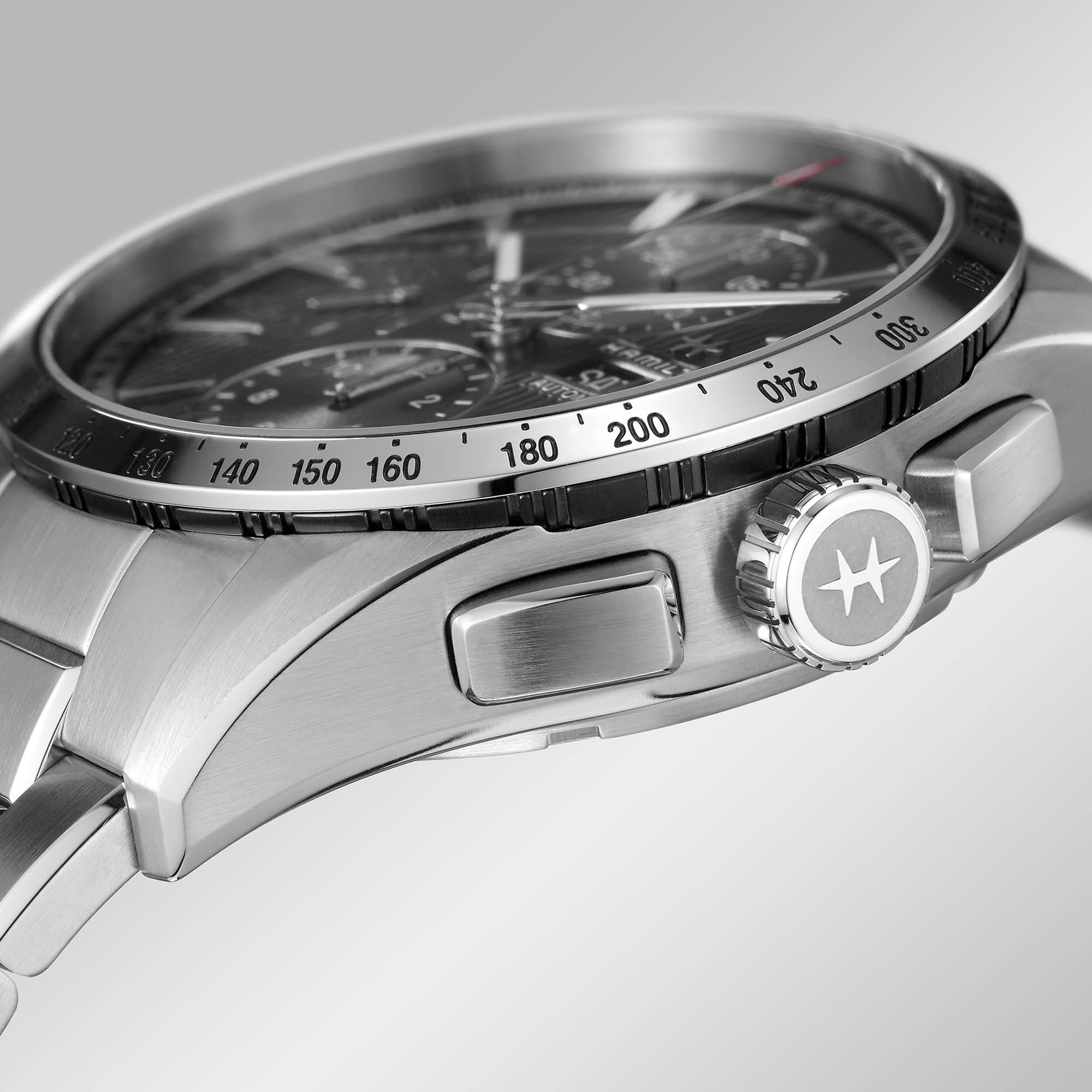 Hamilton Hamilton Broadway Auto Chrono H43516131, broadway швейцария мужские часы на браслете нержавеющая сталь боковой вид