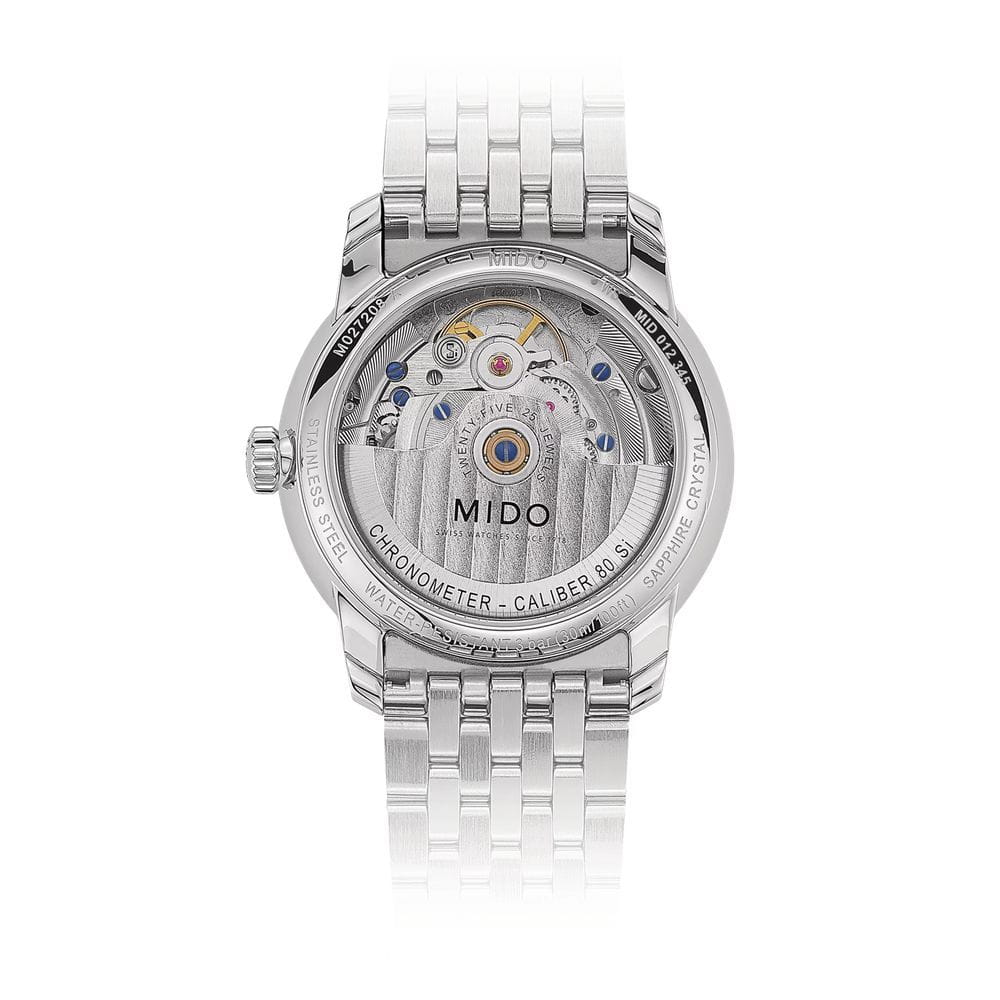 Mido Mido Baroncelli Chronometer M027.208.11.036.00, baroncelli швейцария женские часы на браслете нержавеющая сталь боковой вид