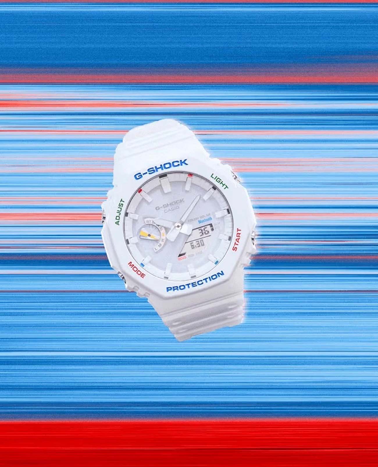 Casio Casio G-Shock GA-B2100FC-7ADR (GA-B2100FC-7A) мужские часы белый циферблат на запястье