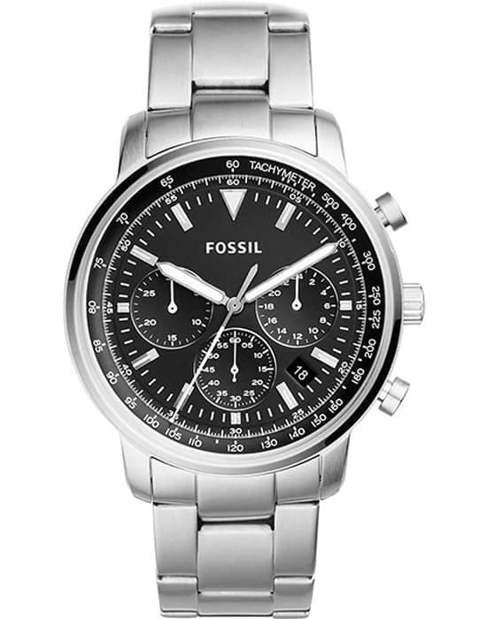 Fossil Fossil Georgia  FS5412  FS5412 кварцевые мужские часы черный циферблат, браслет  — вид спереди