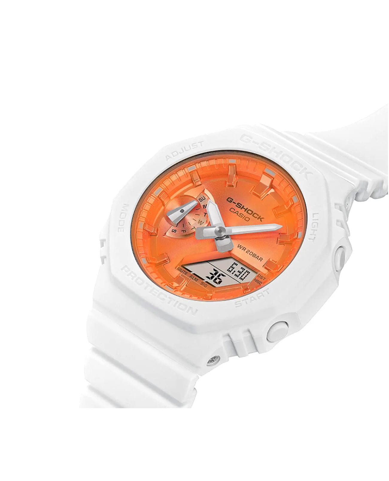 Оригинальные часы Casio Casio G-Shock GMA-S2100WS-7ADR (GMA-S2100WS-7A) электронные калибр механизма  общий вид