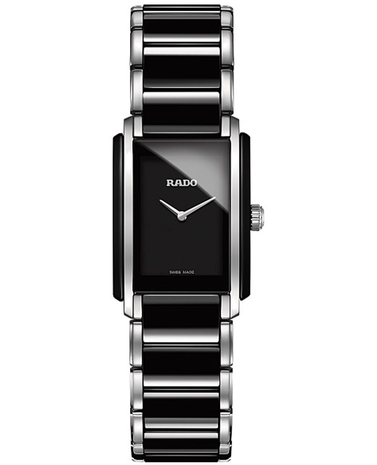 Rado Rado Integral R20613152  R20613152 кварцевые женские часы черный циферблат, браслет высокотехнологичная керамика — вид спереди