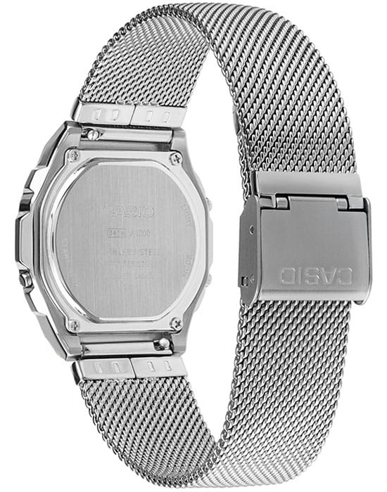 Casio Casio Collection A1000M-1B, illuminator япония мужские часы на браслете нержавеющая сталь боковой вид