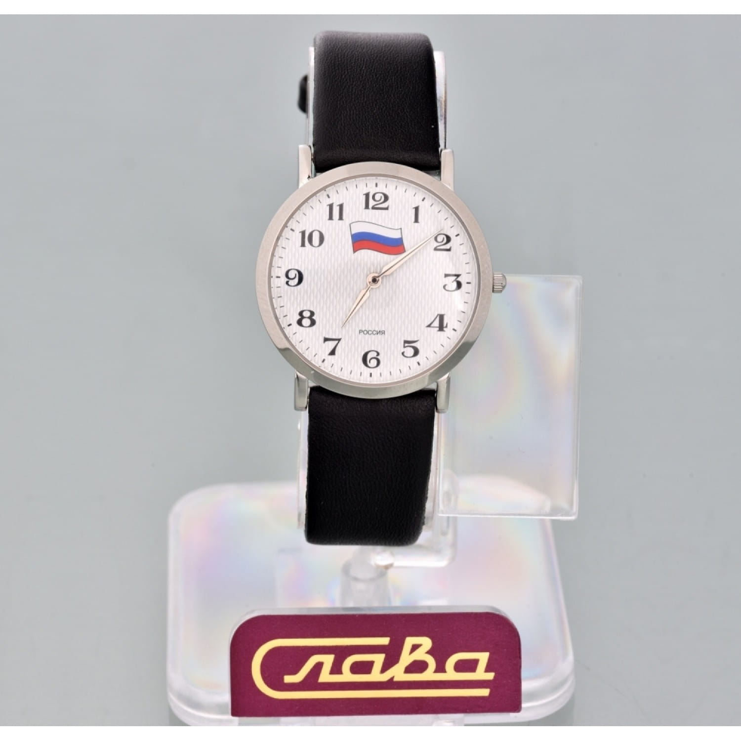 Слава Слава Патриот 1121269/300-2025,  россия мужские часы на браслете кожаный боковой вид