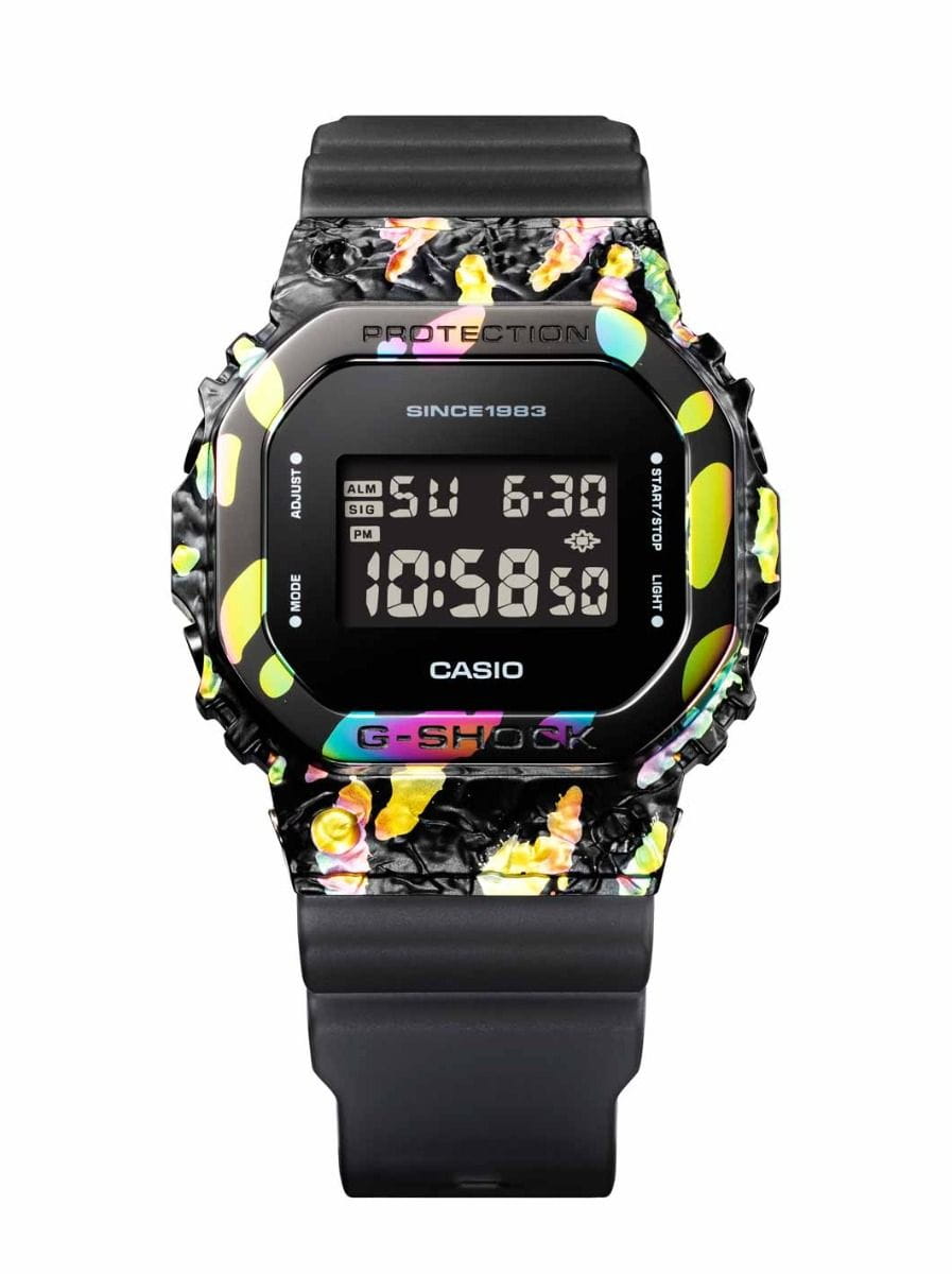 Casio Casio G-Shock GM-5640GEM-1DR (GM-5640GEM-1) электронные мужские часы часы крупный план черный циферблата