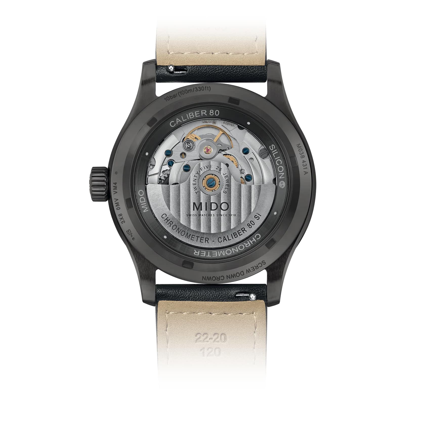 Mido Mido Multifort M Chronometer M038.431.36.057.00 , наручные мужские часы фото под углом