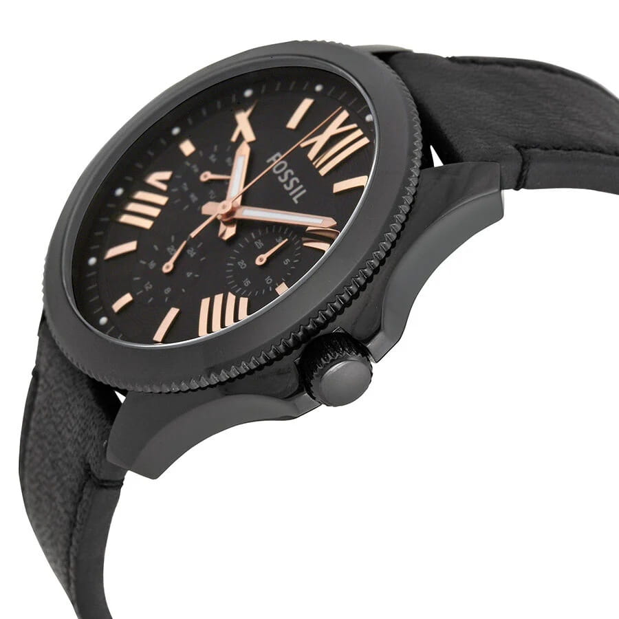 Fossil Fossil Banon AM4523,  сша мужские часы на браслете кожаный боковой вид