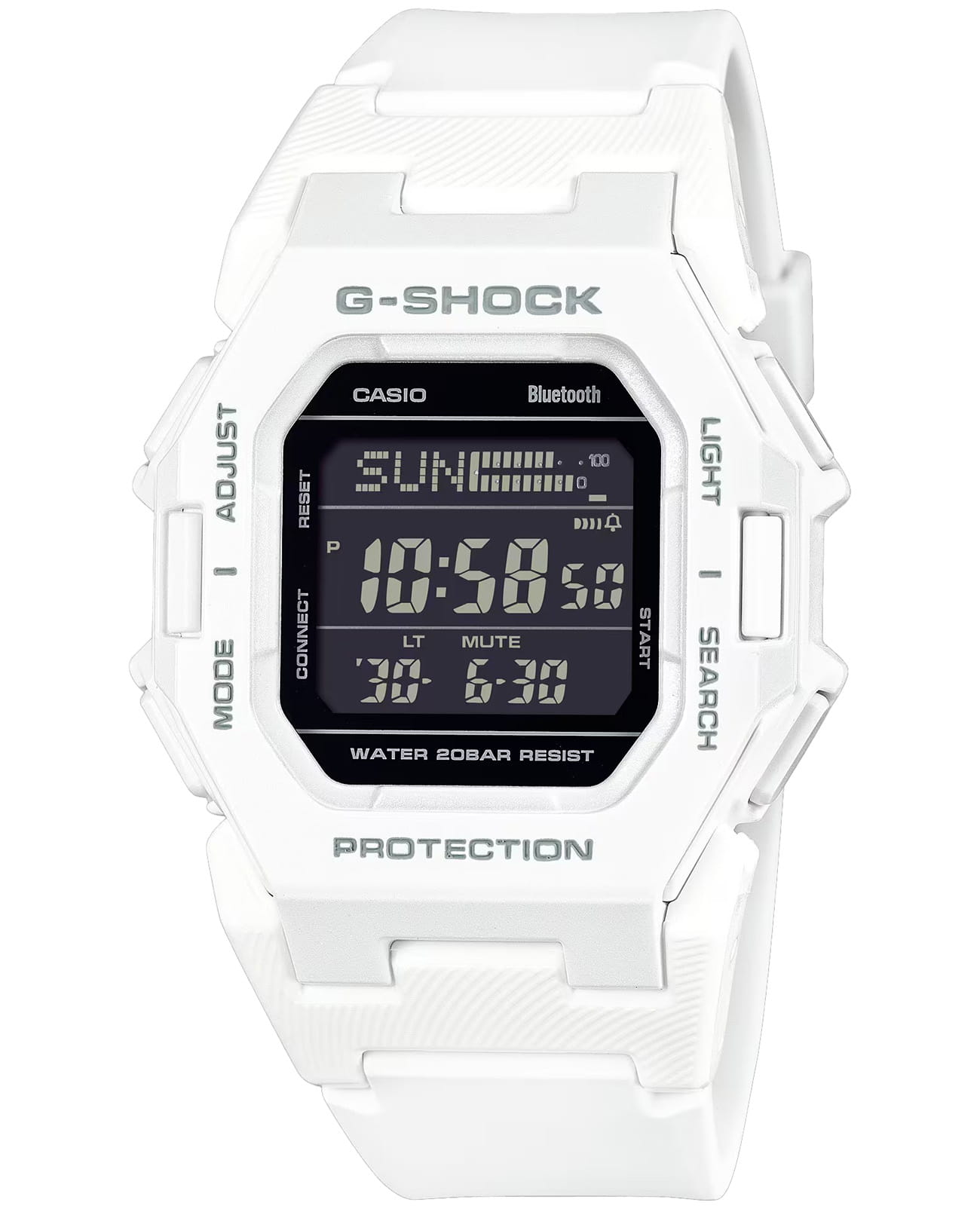 Casio Casio G-Shock GD-B500-7DR (GD-B500-7)  GD-B500-7 электронные мужские часы черный циферблат, браслет полимер — вид спереди