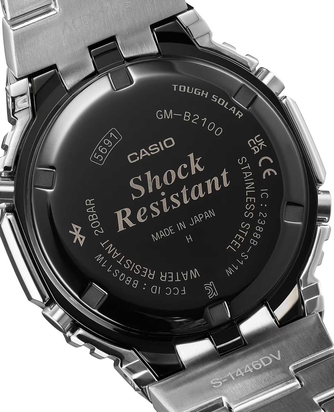 Casio Casio G-Shock GM-B2100PC-1A, g-shock япония мужские часы на браслете нержавеющая сталь боковой вид