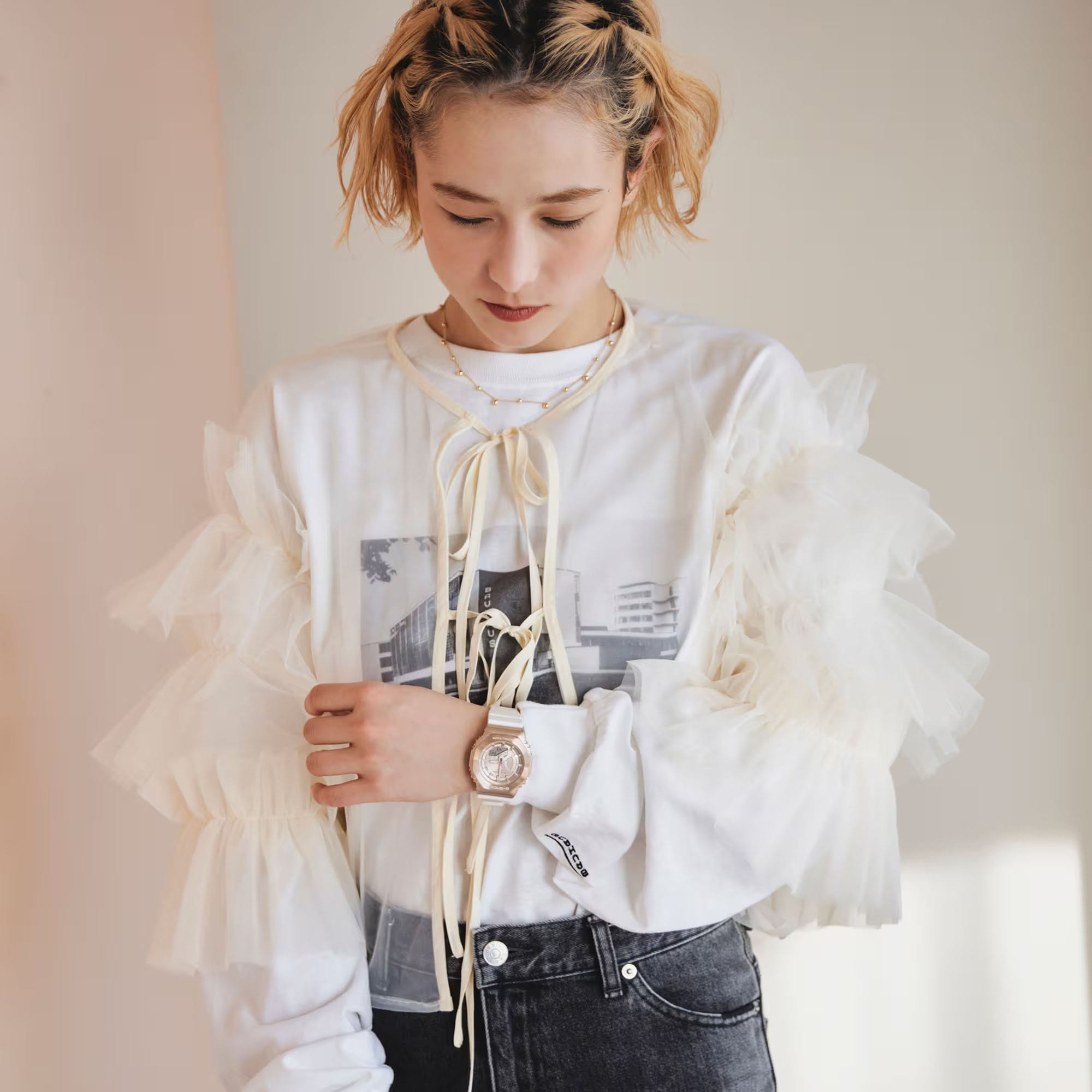 Оригинальные часы Casio Casio G-Shock GM-S2100CW-7ADR (GM-S2100CW-7A) электронные калибр механизма  общий вид