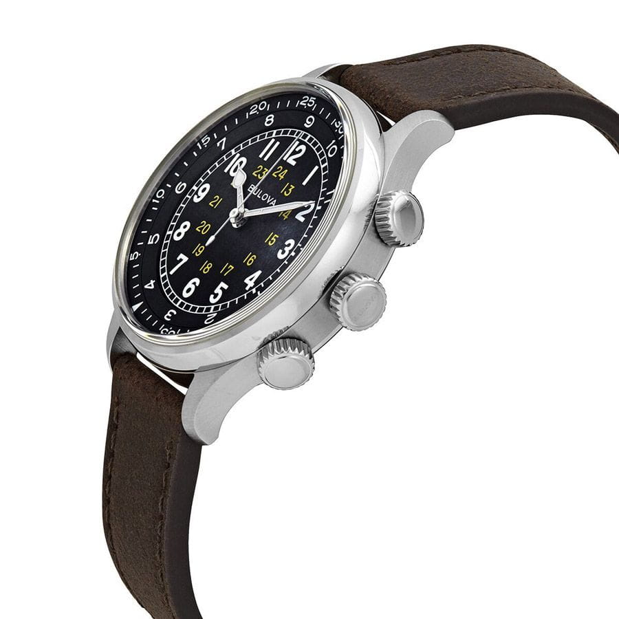 Bulova Bulova Pilot 96A245 мужские часы черный циферблат на запястье