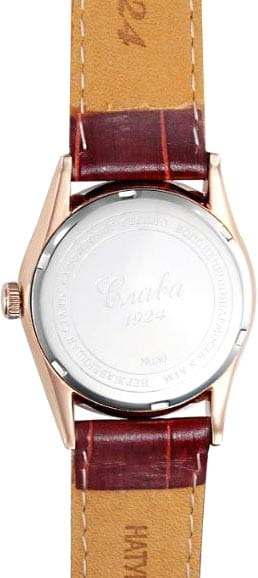 Слава Слава Премьер 1493279/300-8215,  россия мужские часы на браслете кожаный боковой вид