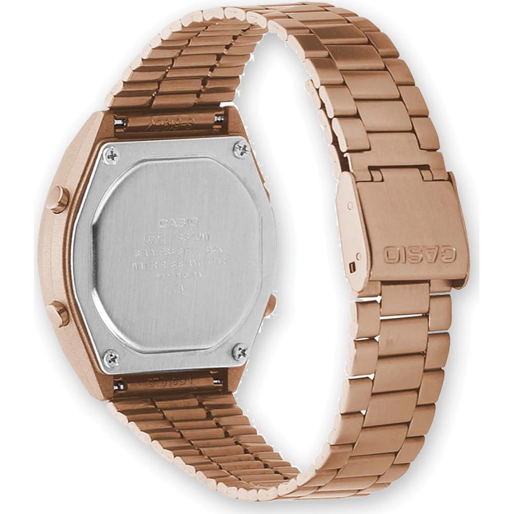 Casio Casio Vintage B640WC-5ADF (B640WC-5A), vintage япония мужские часы на браслете сталь с ip покрытием боковой вид