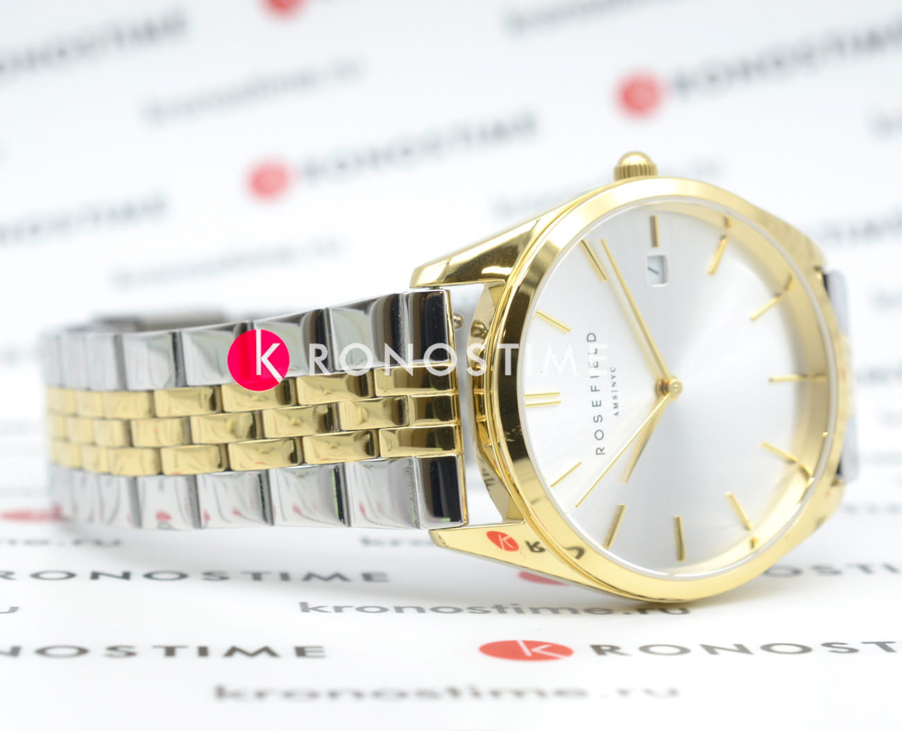 Rosefield Rosefield The Ace ACSGD-A01,  сша женские часы на браслете сталь c pvd покрытием боковой вид