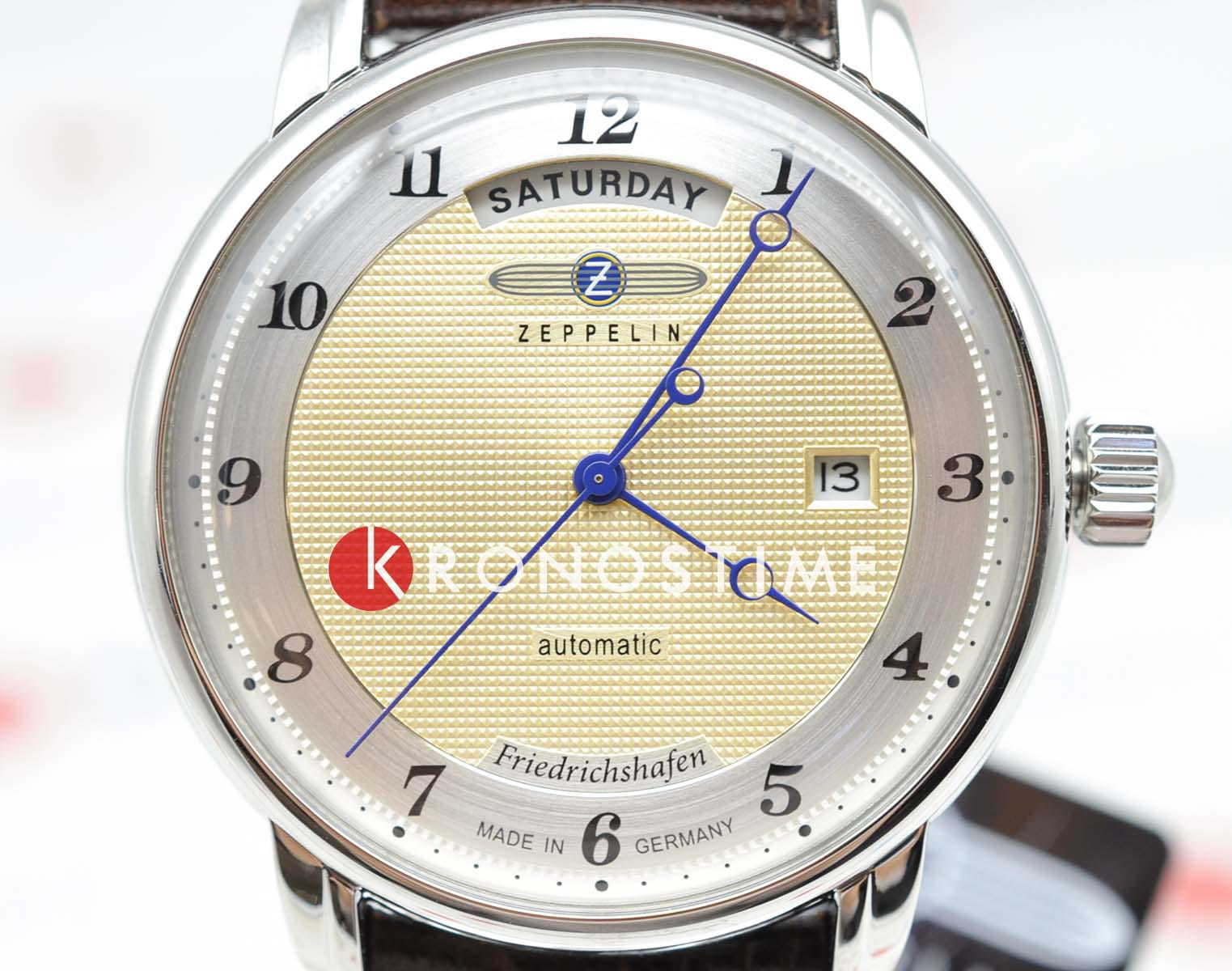 Zeppelin Zeppelin Friedrichshafen ZEP-85625,  германия мужские часы на браслете кожаный боковой вид