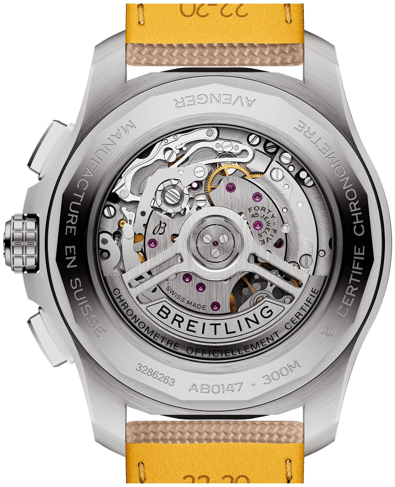 Оригинальные часы Breitling Breitling Avenger B01 Chronograph 44 AB0147101A1X1 механические калибр механизма мануфактурный механизм breitling caliber b01 общий вид