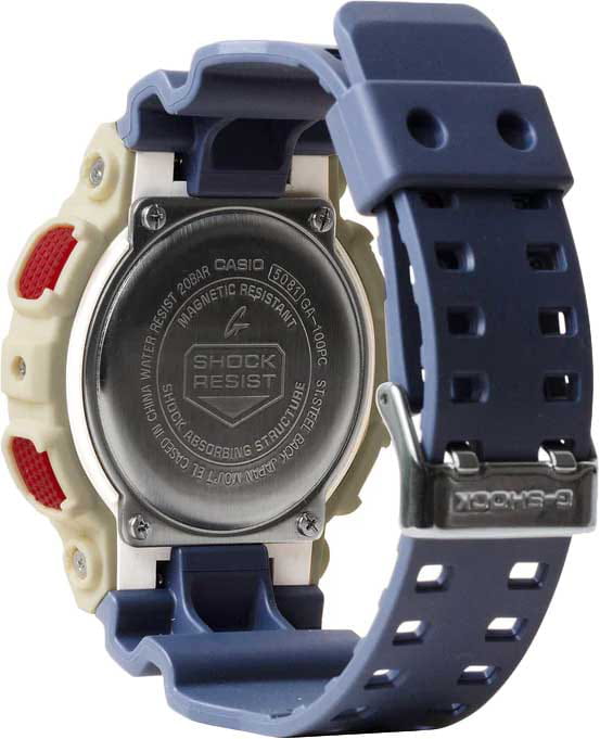 Оригинальные часы Casio Casio G-Shock GA-100PC-7A2DR (GA-100PC-7A2) электронные калибр механизма  общий вид