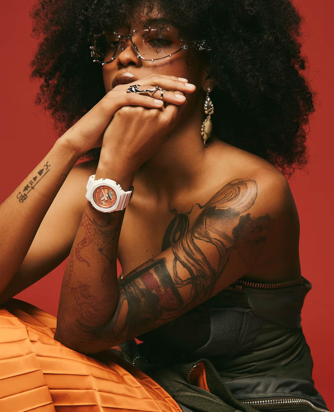 Casio Casio G-Shock GMA-S2100WS-7ADR (GMA-S2100WS-7A)  — детали корпуса и полимер