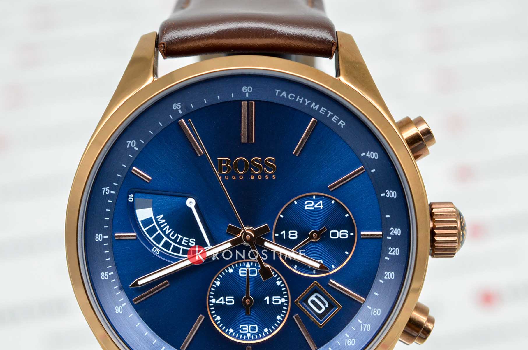 Hugo Boss Hugo Boss Grand Prix HB1513604,  германия мужские часы на браслете кожаный боковой вид