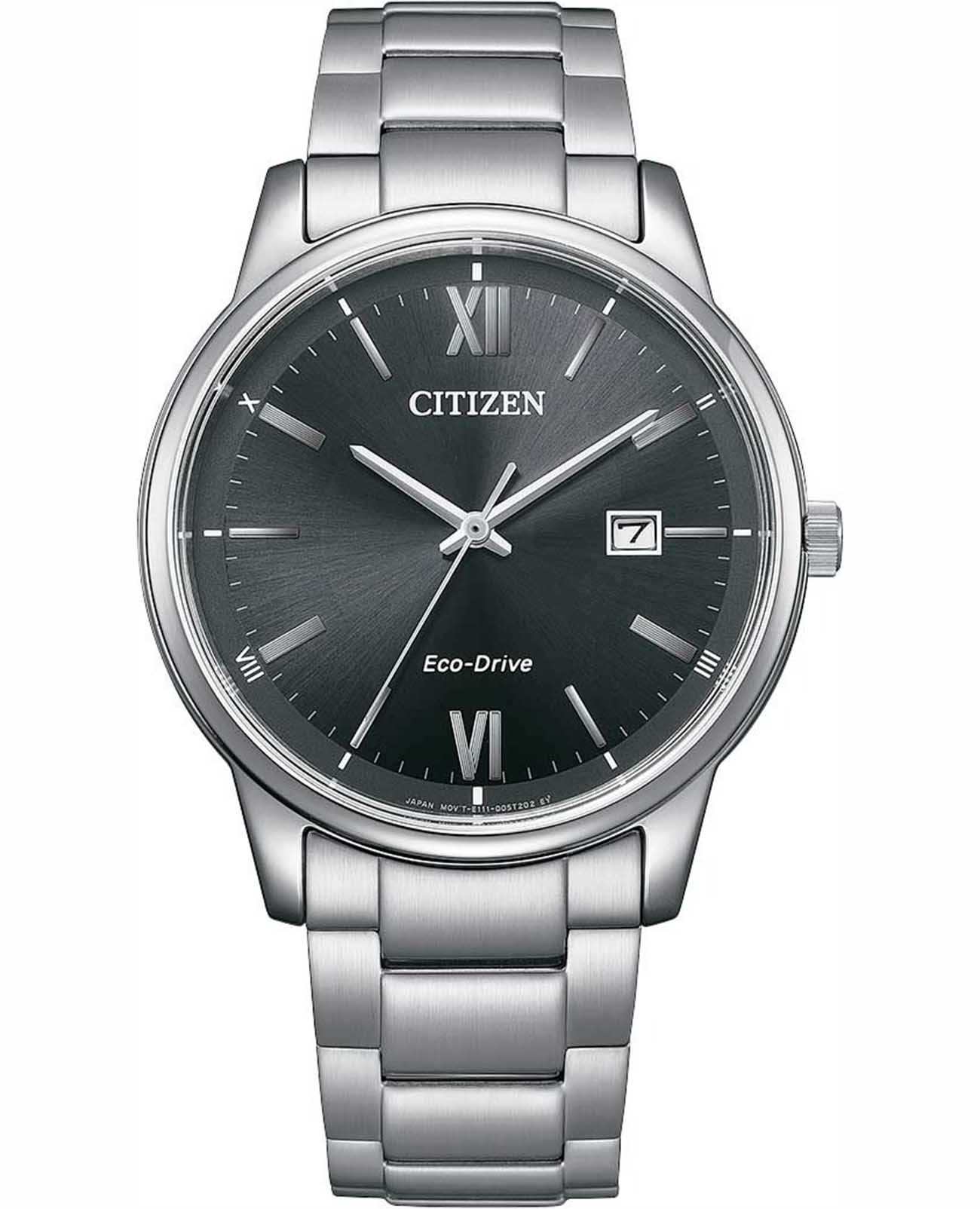 Citizen Citizen Eco-Drive BM6978-77E  BM6978-77E кварцевые мужские часы черный циферблат, браслет нержавеющая сталь — вид спереди