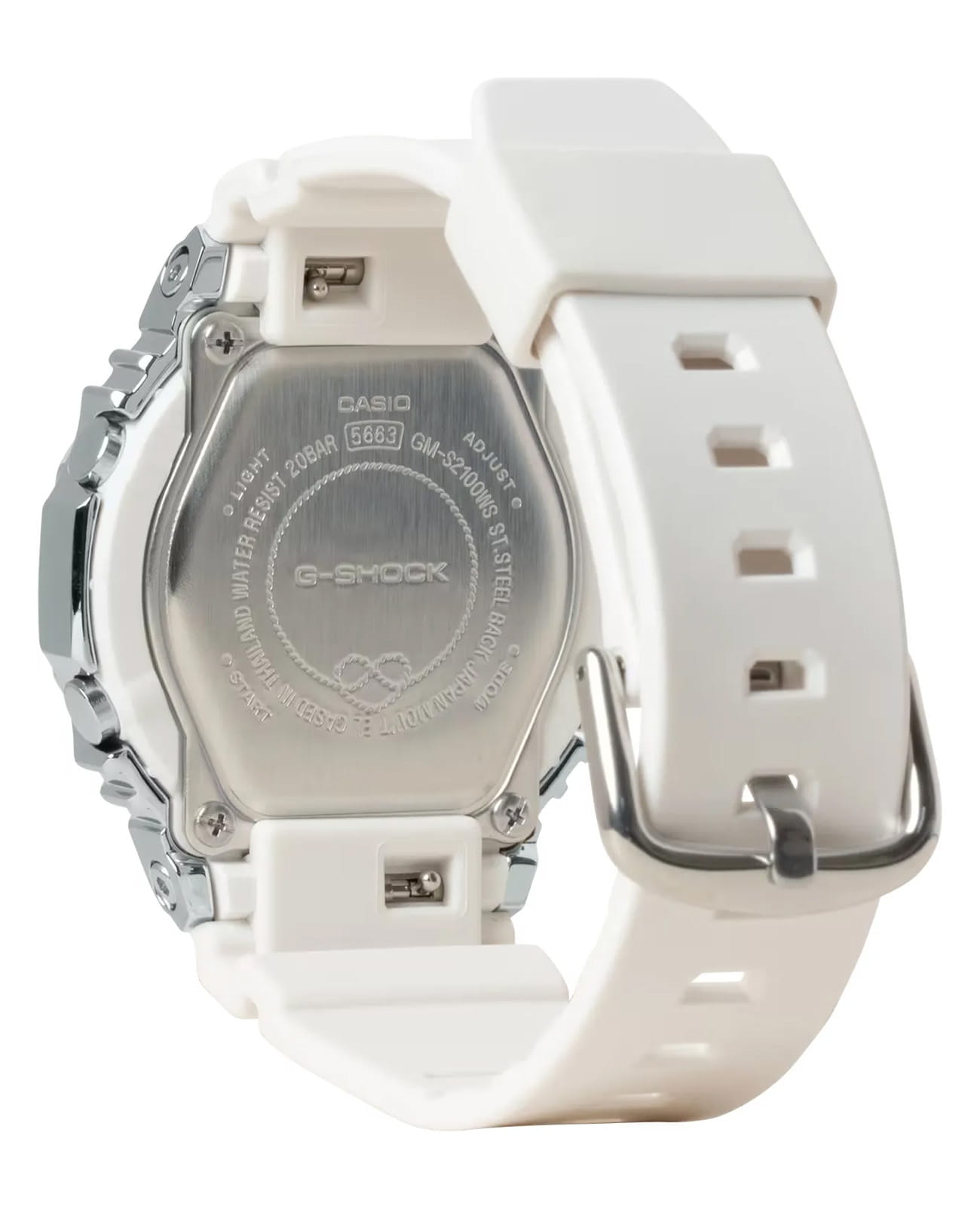 Casio Casio G-Shock GM-S2100WS-7ADR (GM-S2100WS-7A), g-shock япония женские часы на браслете полимер боковой вид