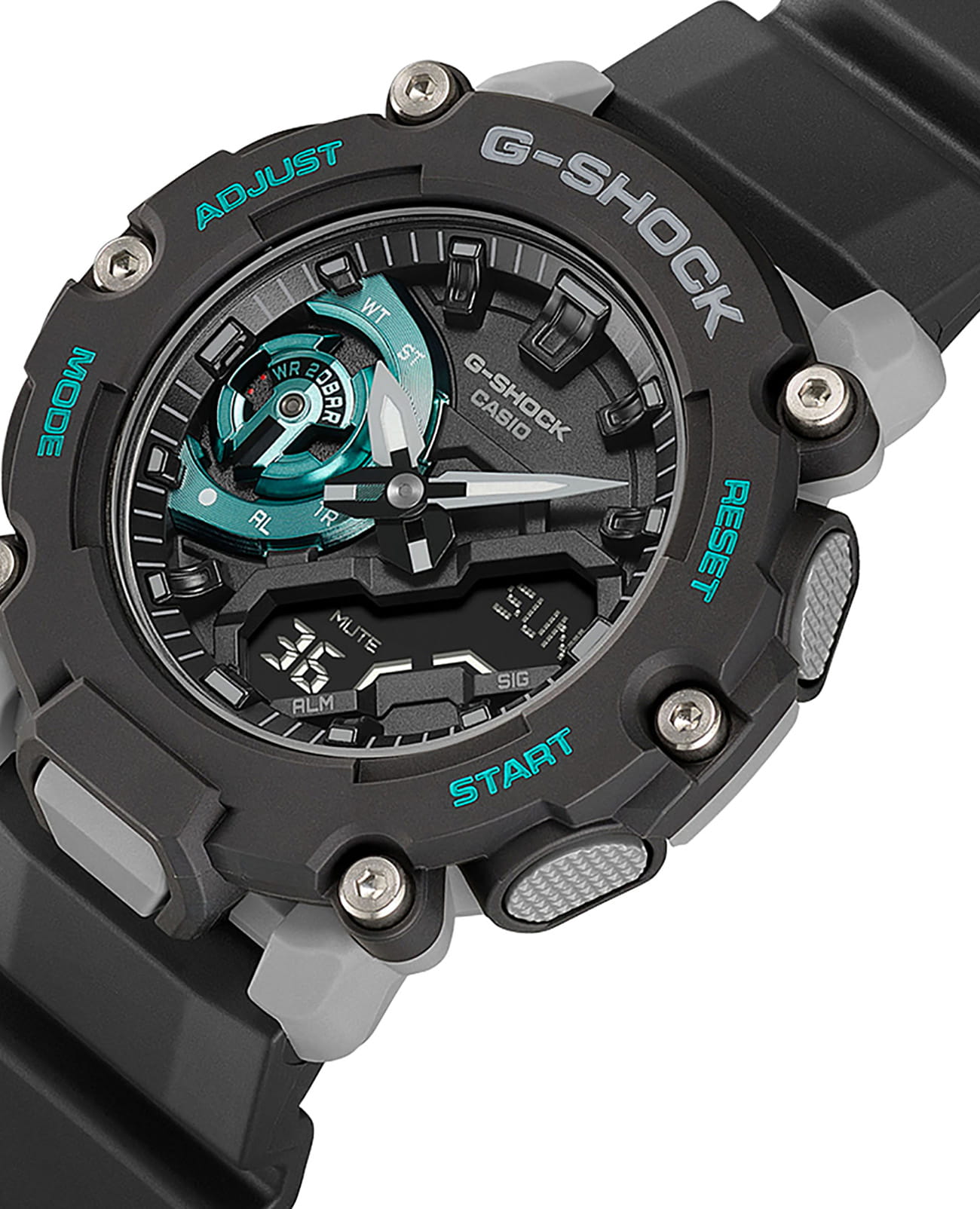 Casio Casio G-Shock GA-2200M-1AER, g-shock япония мужские часы на браслете полимер боковой вид