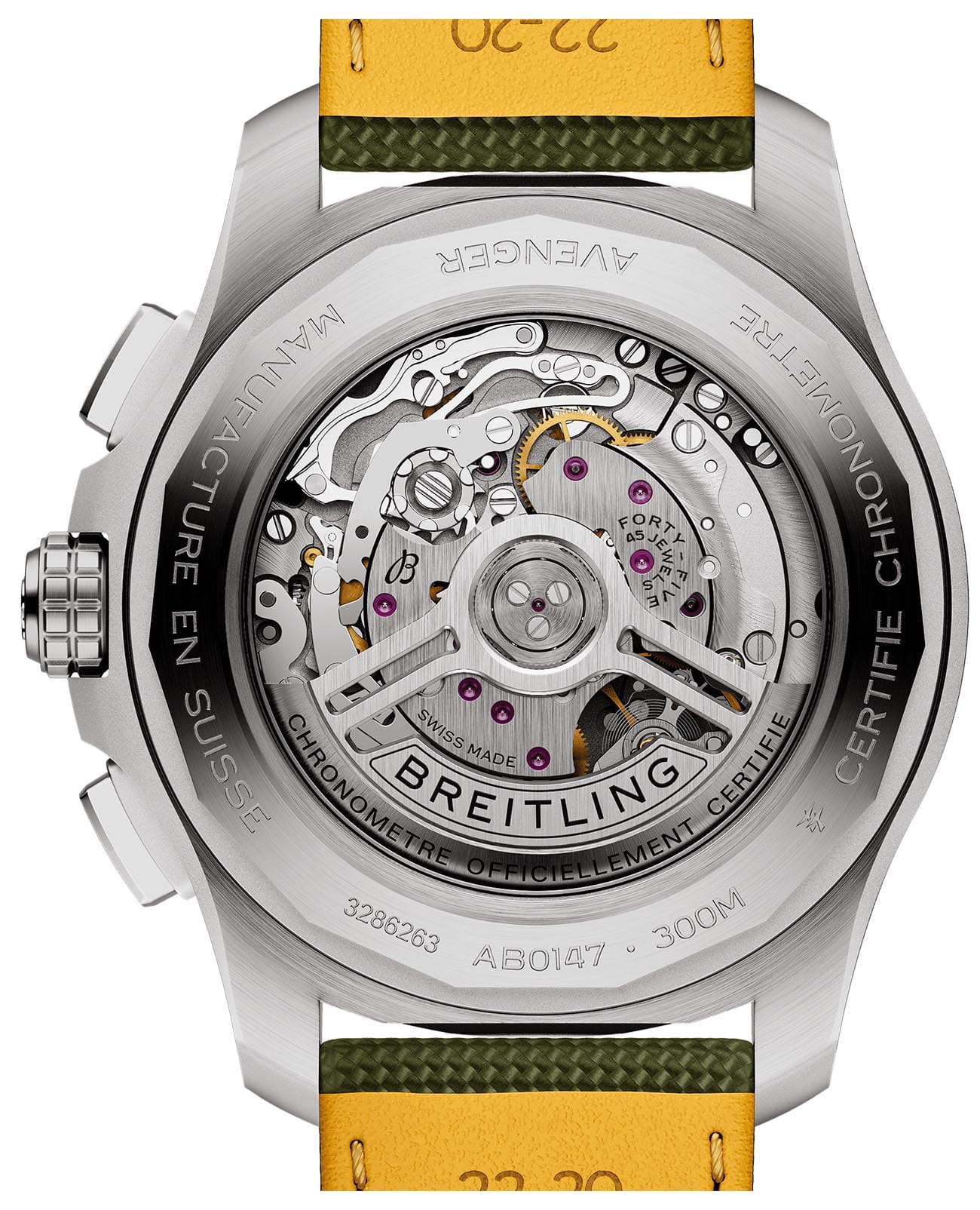 Оригинальные часы Breitling Breitling Avenger B01 Chronograph 44 AB0147101L1X1 механические калибр механизма мануфактурный механизм breitling caliber b01 общий вид