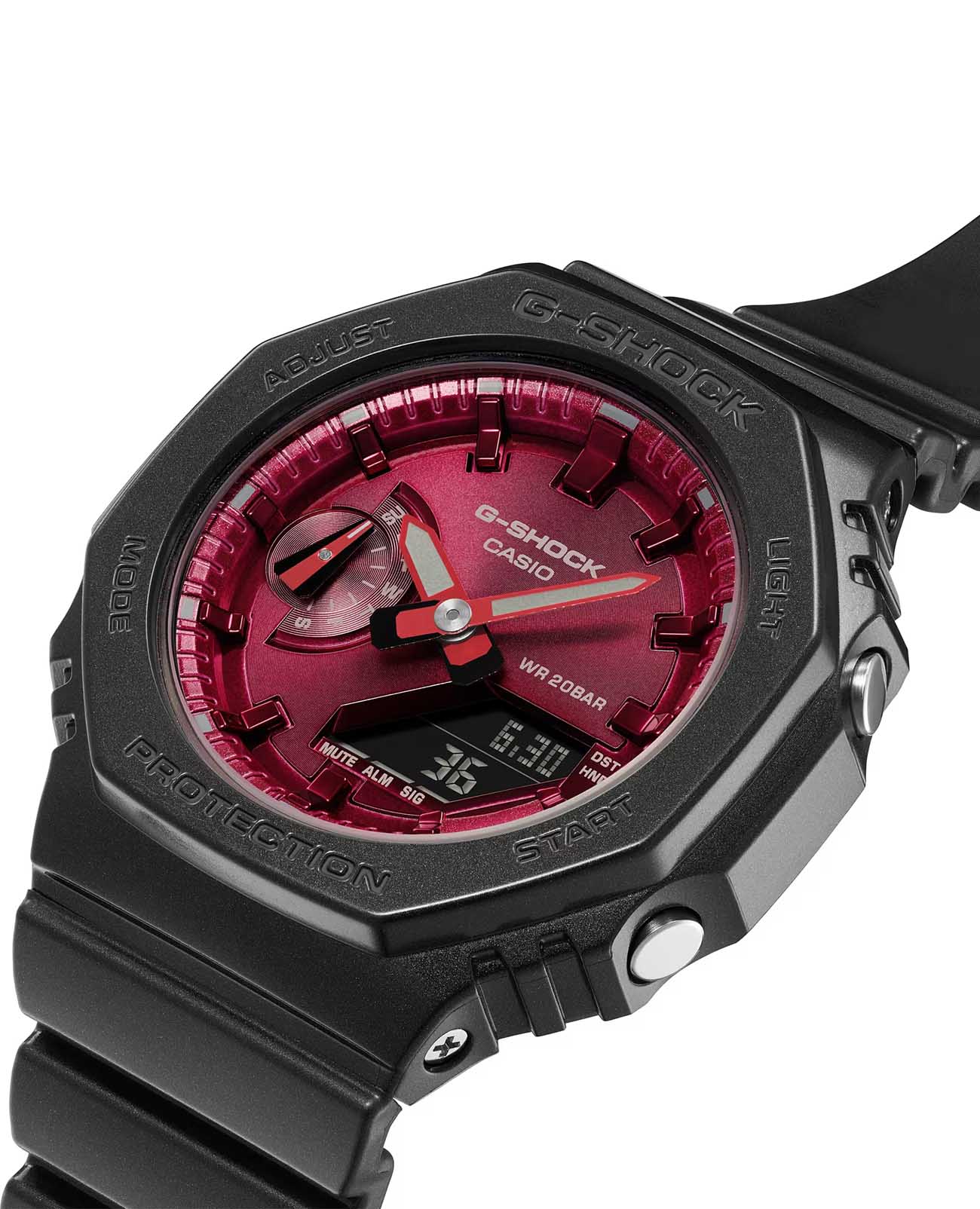 Оригинальные часы Casio Casio G-Shock GMA-S2100RB-1ADR (GMA-S2100RB-1A) электронные калибр механизма  общий вид