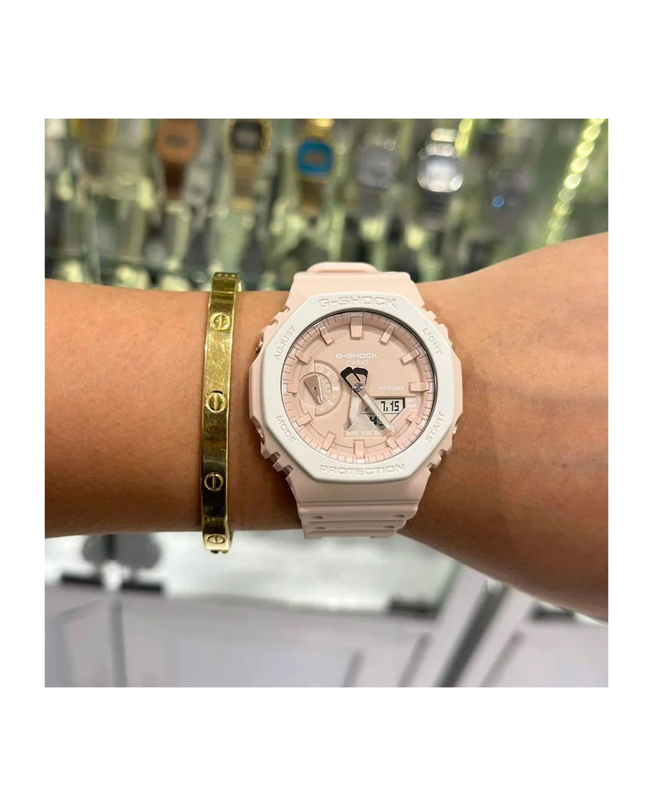 Casio Casio G-Shock GA-2110SL-4A7DR GA, наручные женские часы фото под углом