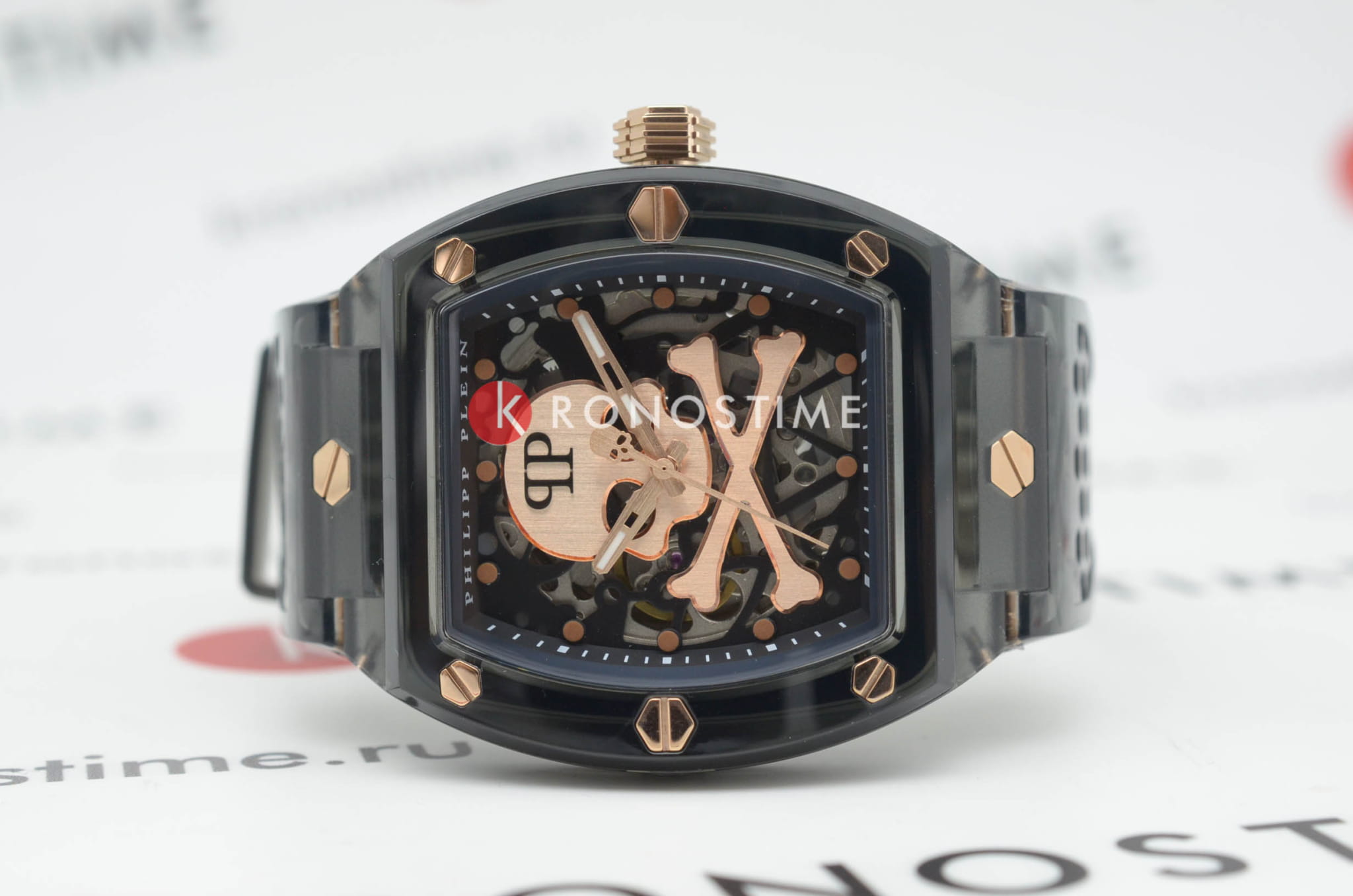 Оригинальные часы Philipp Plein Philipp Plein $keleton Crystal PWPTA0424 механические калибр механизма  общий вид