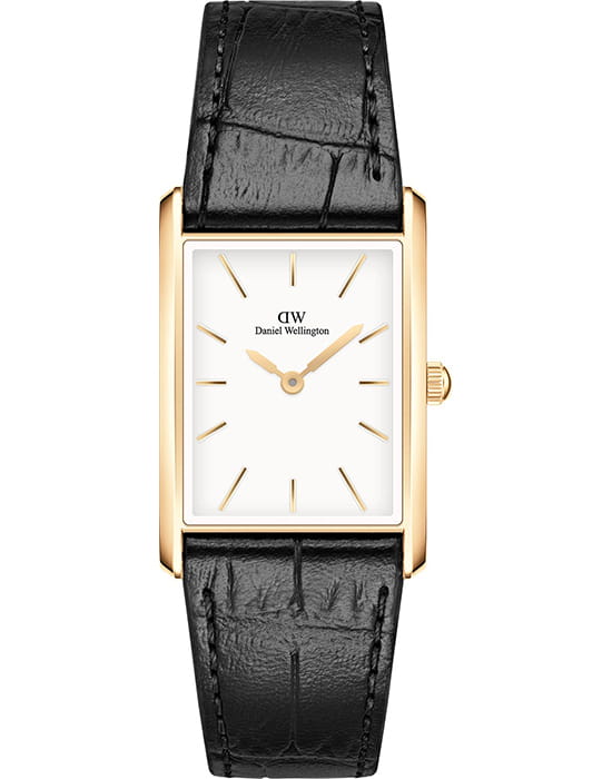 Daniel Wellington Daniel Wellington Bound Black Crocodile Gold DW00100740  DW00100740 кварцевые женские часы белый циферблат, браслет кожаный — вид спереди