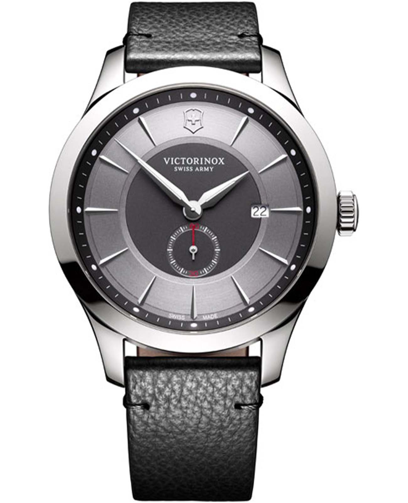 Victorinox Victorinox Alliance 241765  241765 кварцевые мужские часы серый циферблат, браслет кожаный — вид спереди