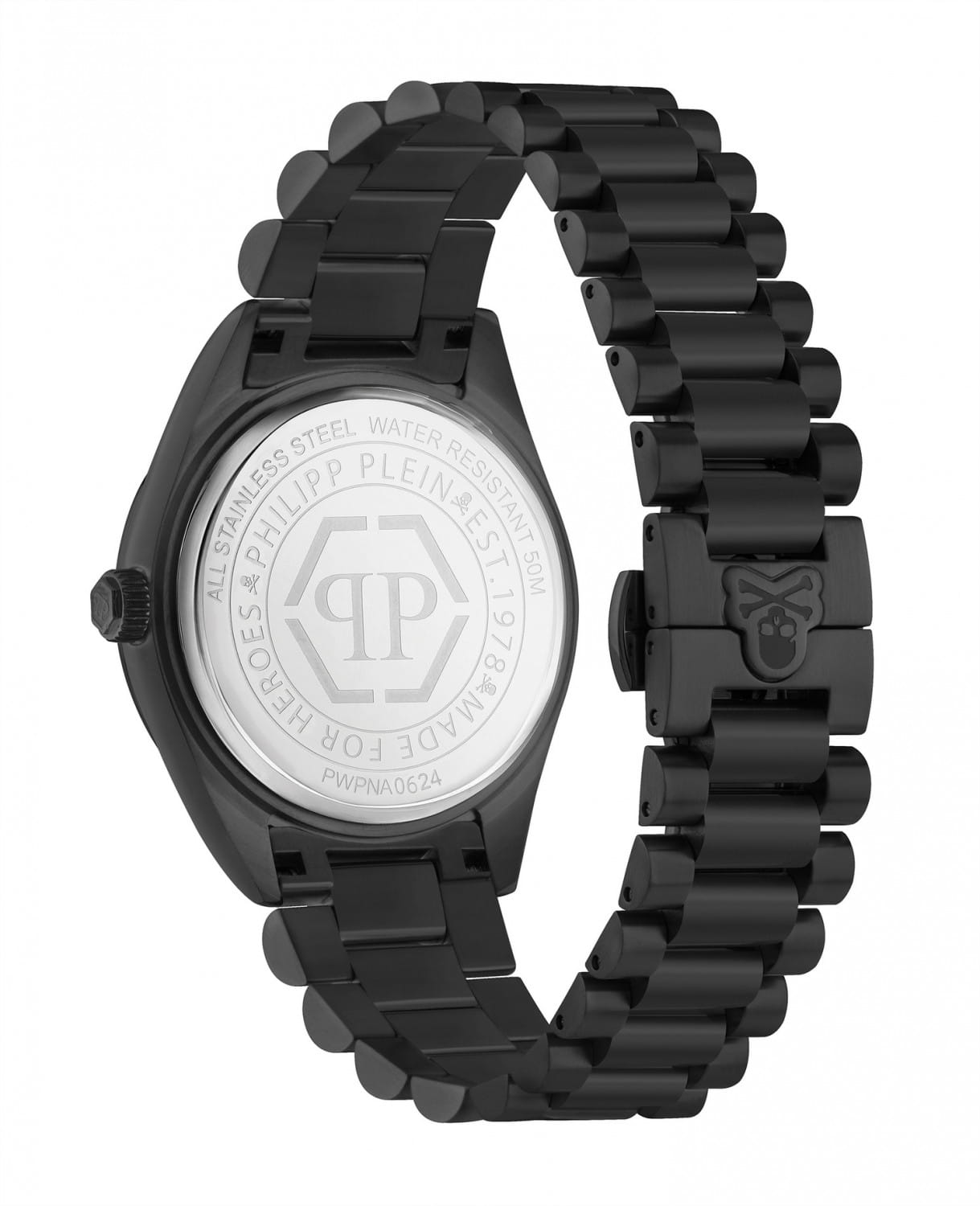 Philipp Plein Philipp Plein Date Superlative Gent PWPNA0624,  германия мужские часы на браслете нержавеющая сталь с pvd-покрытием боковой вид