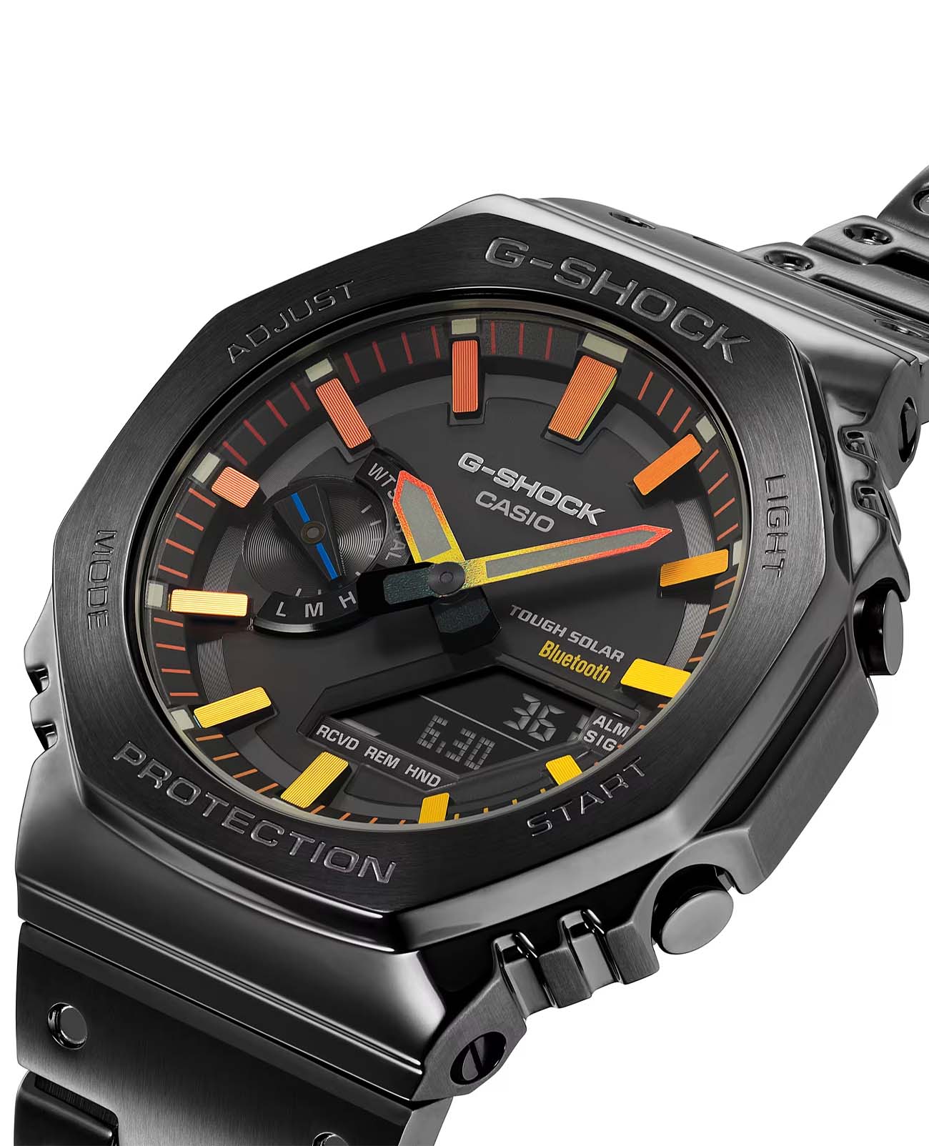 Casio Casio G-Shock GM-B2100BPC-1ADR (GM-B2100BPC-1A) электронные мужские часы часы крупный план черный циферблата