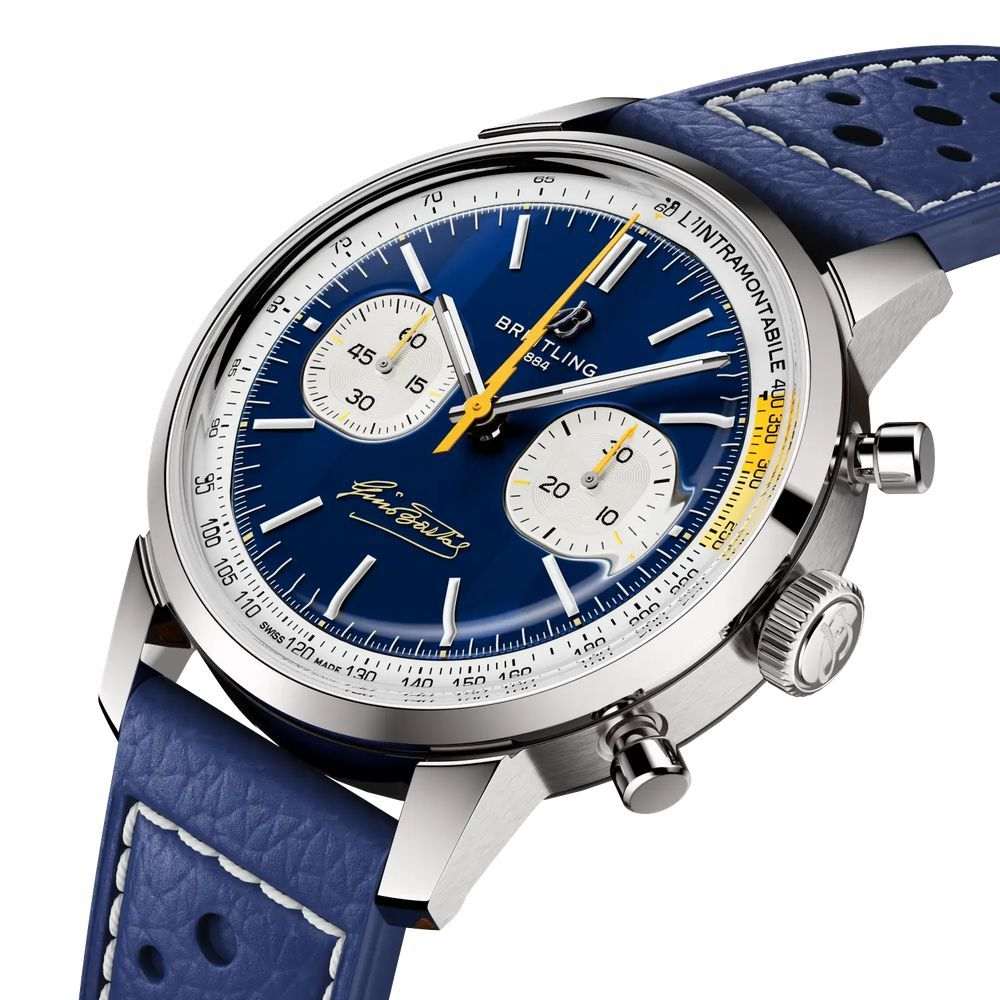 Оригинальные часы Breitling Breitling Top Time B01 Gino Bartali AB01767A1C1X1 механические калибр механизма мануфактурный механизм breitling caliber b01 общий вид